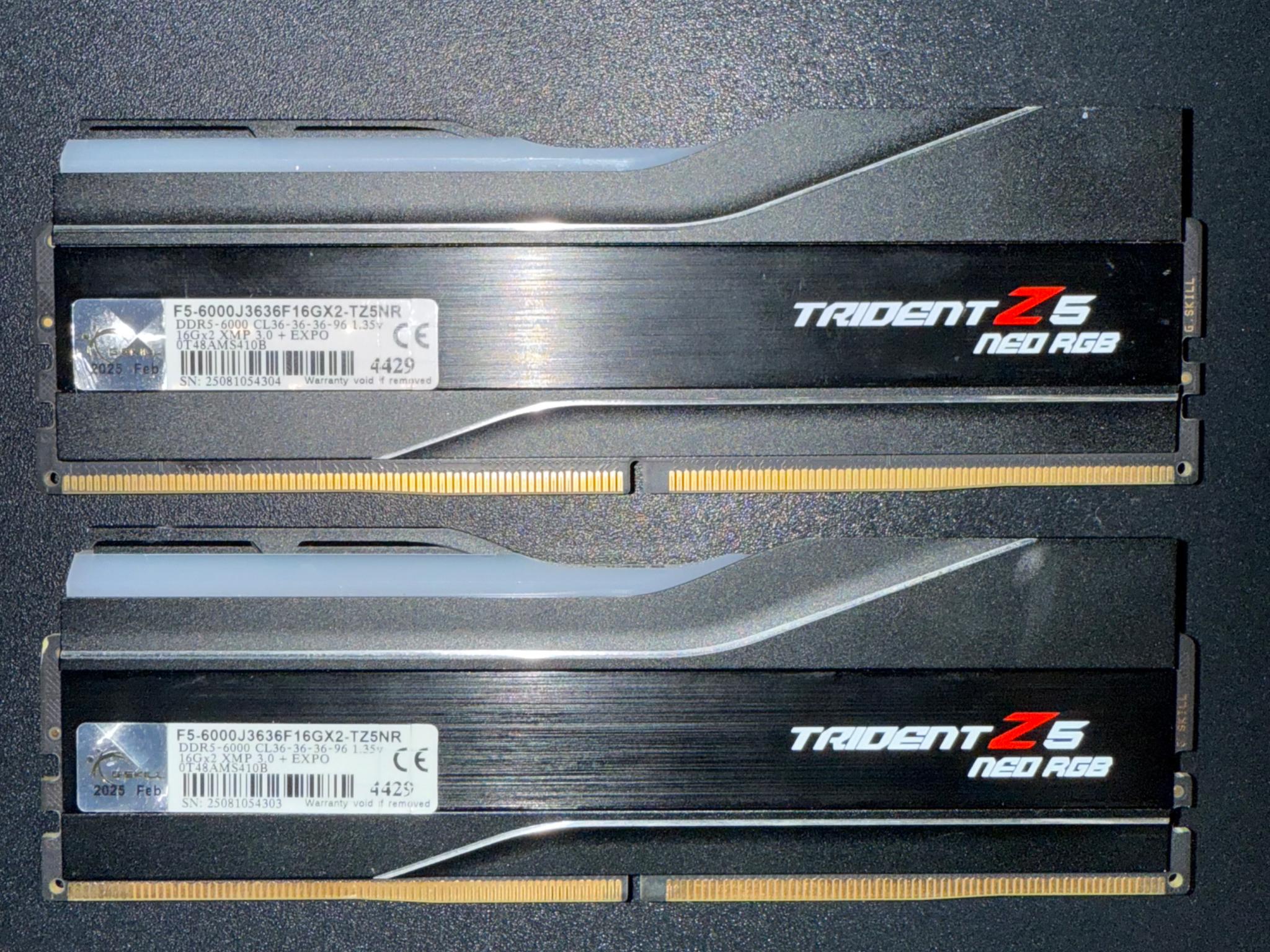 32GB DDR5 (2x16GB) 6000MT/s
