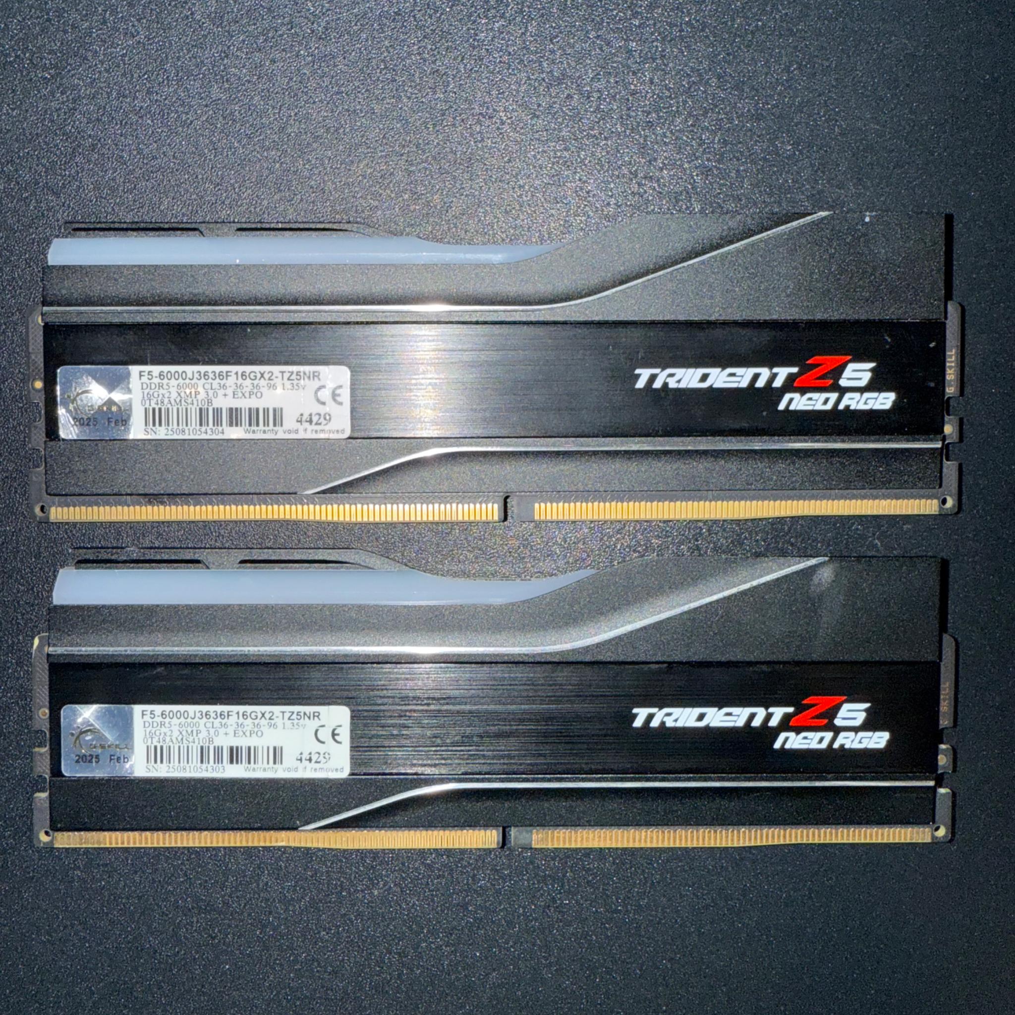 32GB DDR5 (2x16GB) 6000MT/s