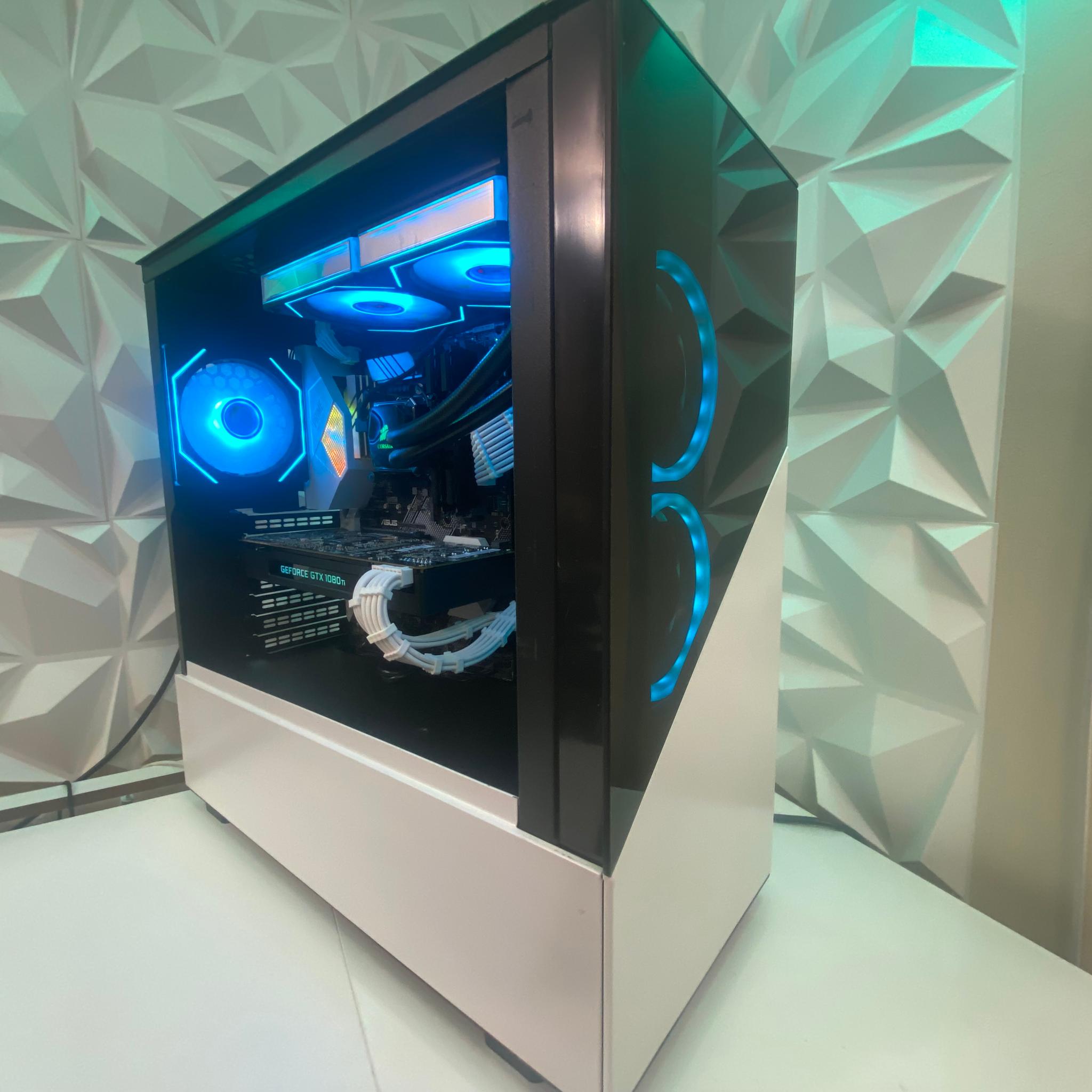 🎅🎅 White Elite Build – intel i5 9600K + GTX 1080 Ti 11GB | 1080p/1440p High FPS Ready
