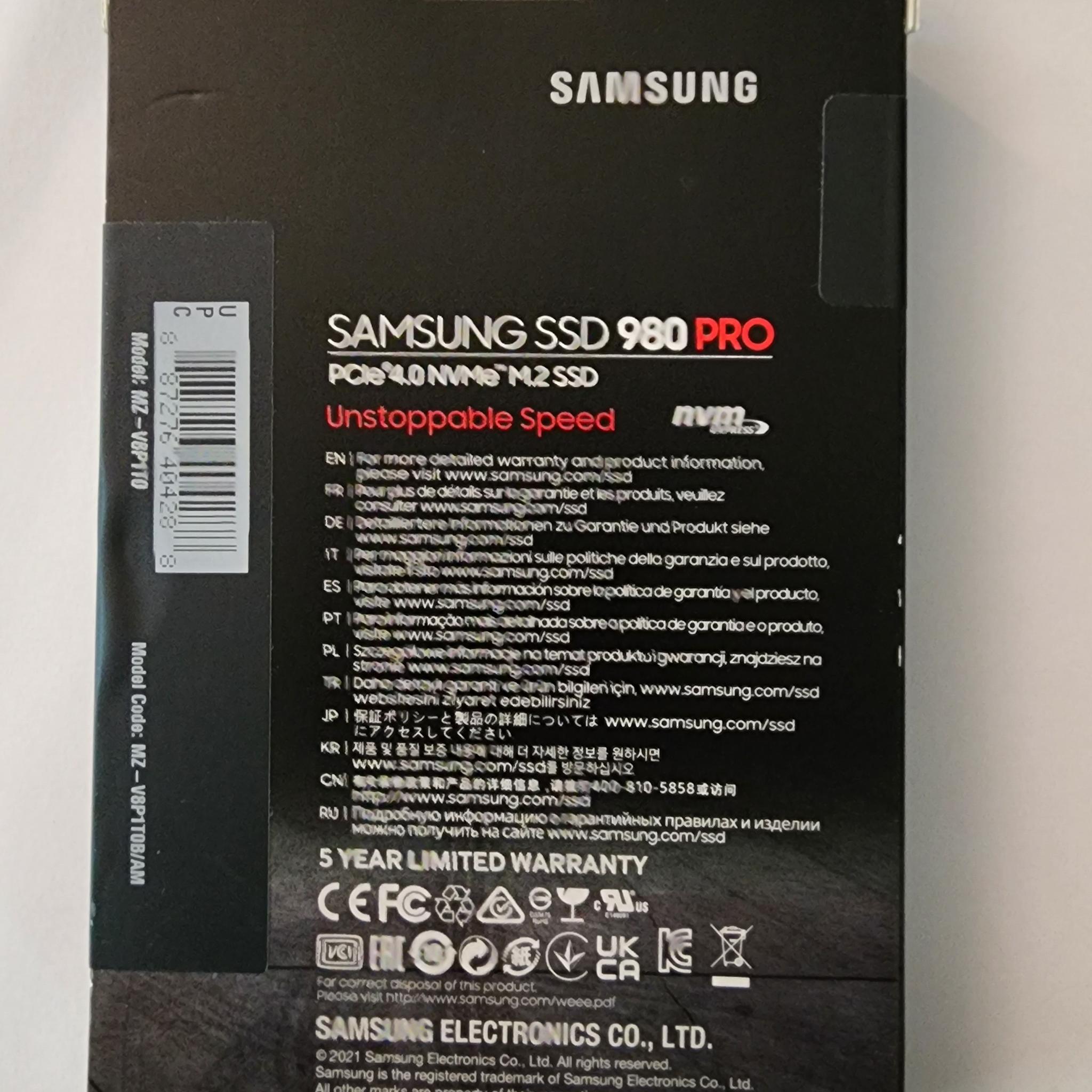 Samsung 980 Pro 1TB SSD