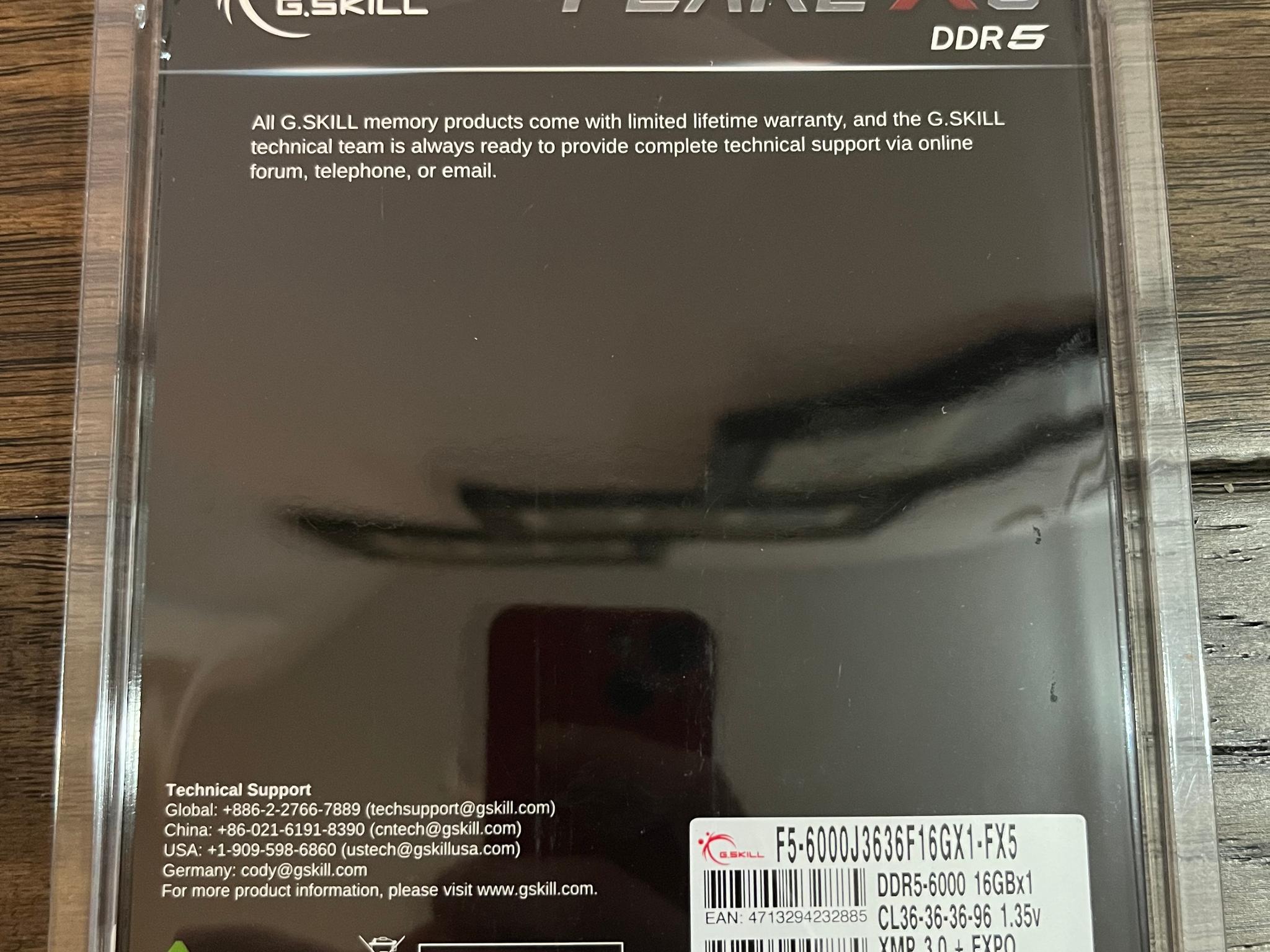 G.SKILL Flare X5 (1x16GB) DDR5-6000 CL36 RAM (AMD/Expo) NEW