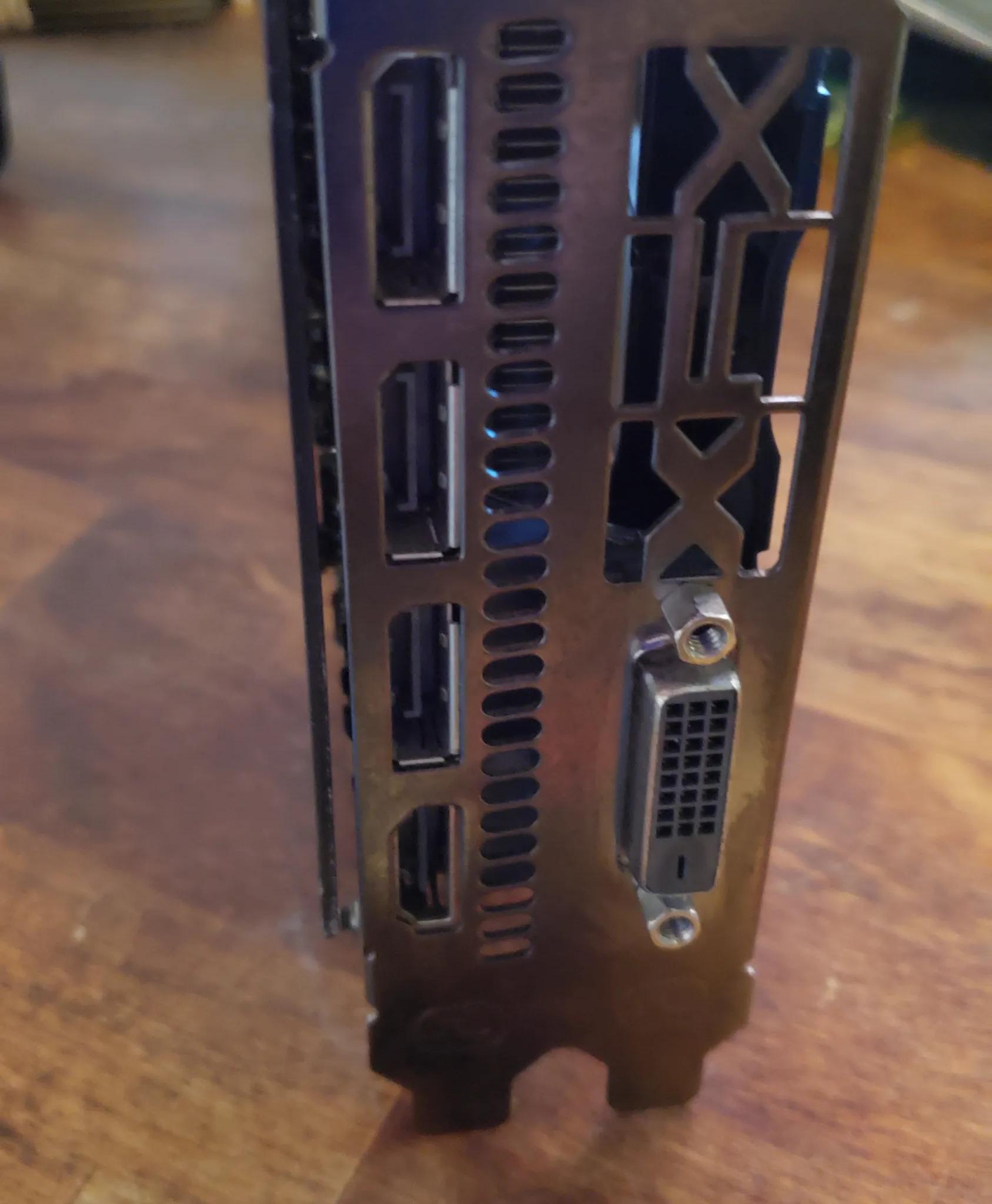 XFX RX 580 graphics card with 8gb memory