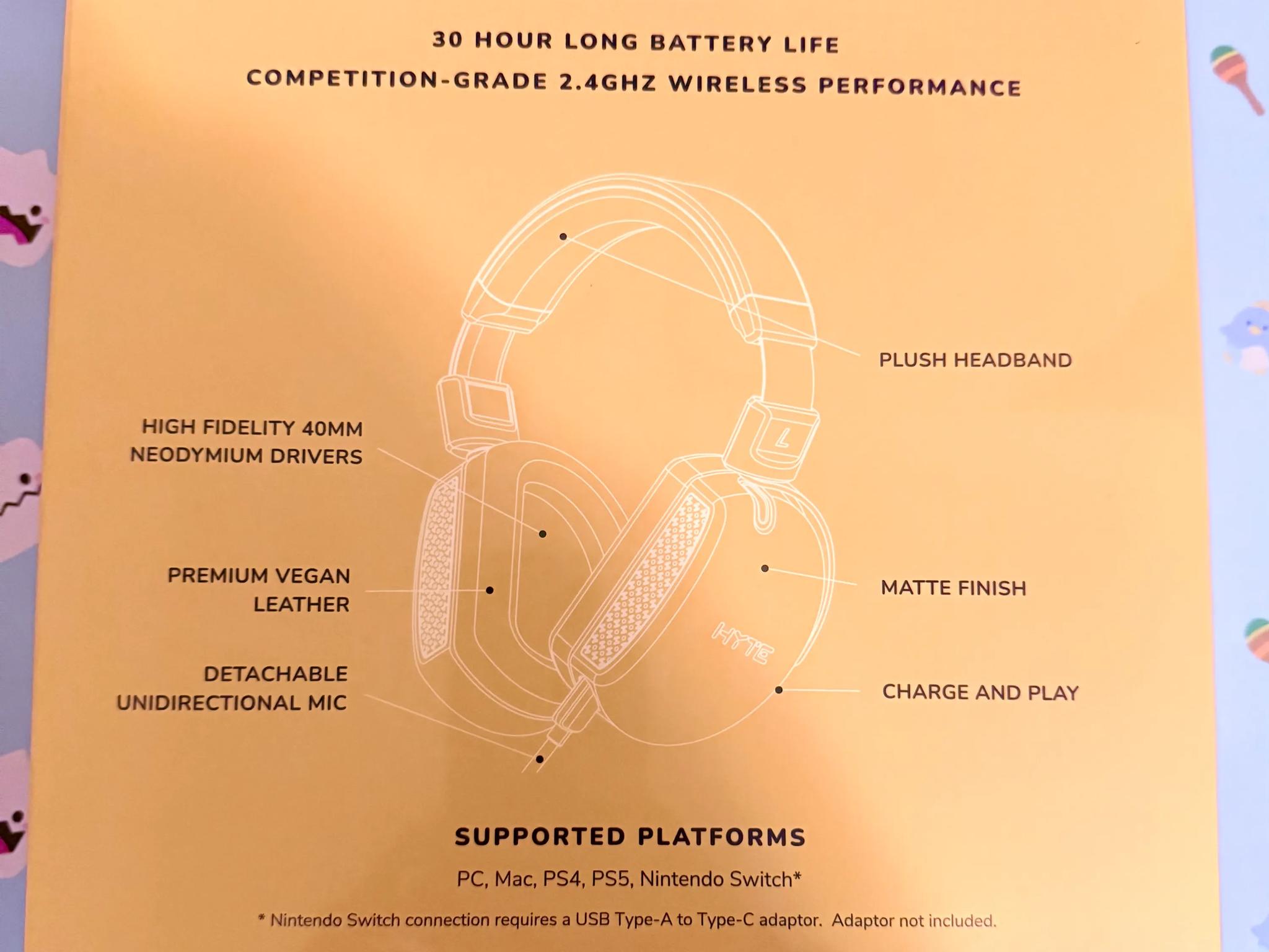 BNIB HYTE eclipse HG10 2.4GHz Wireless Gaming Headset