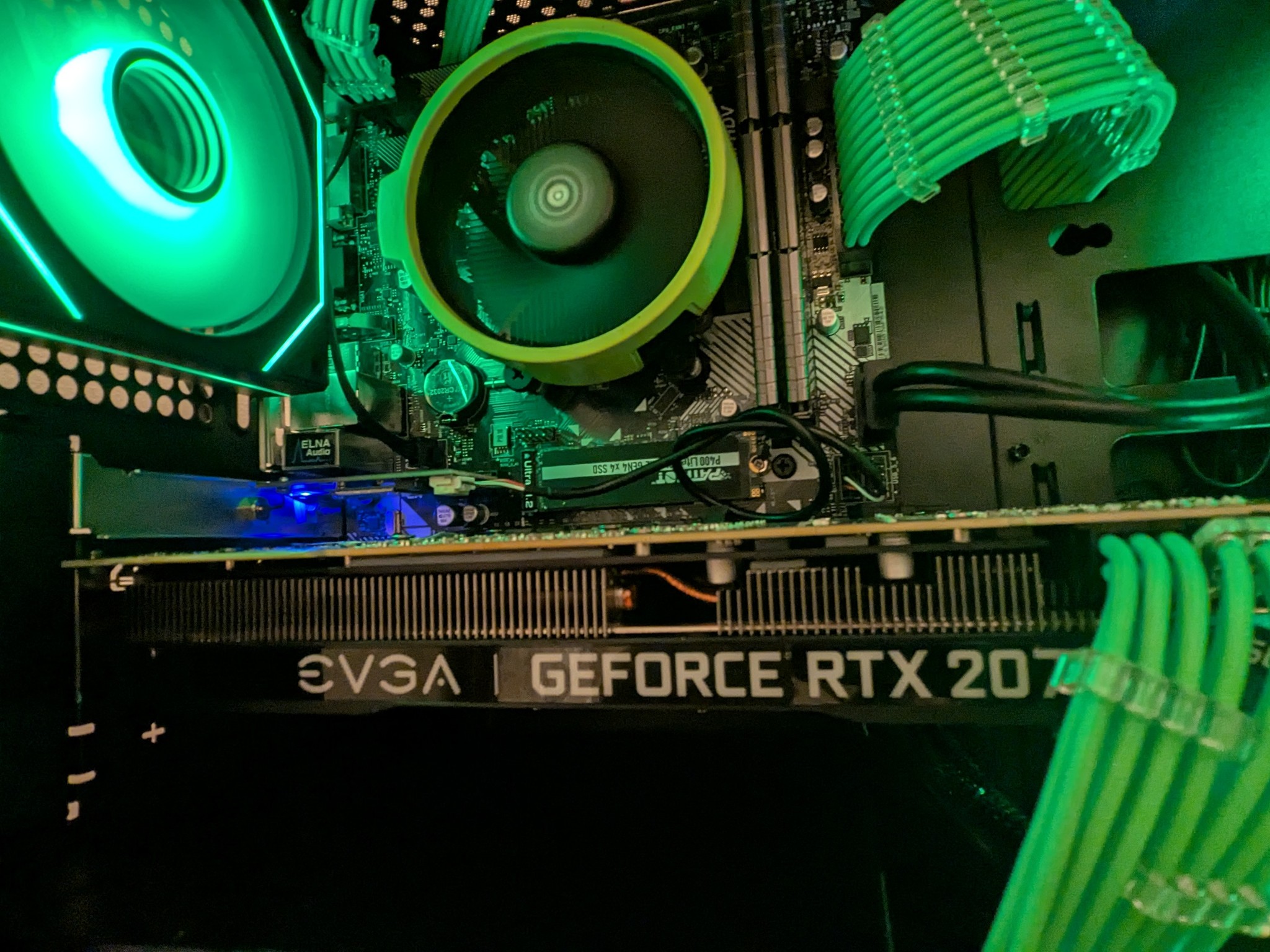 Green, Budget, m-atx, 1080p custom PC |RTX 2070 Super|Ryzen 5 3600|16GB DDR4 3200|1TB SSD| WiFi 6|🔥🔥