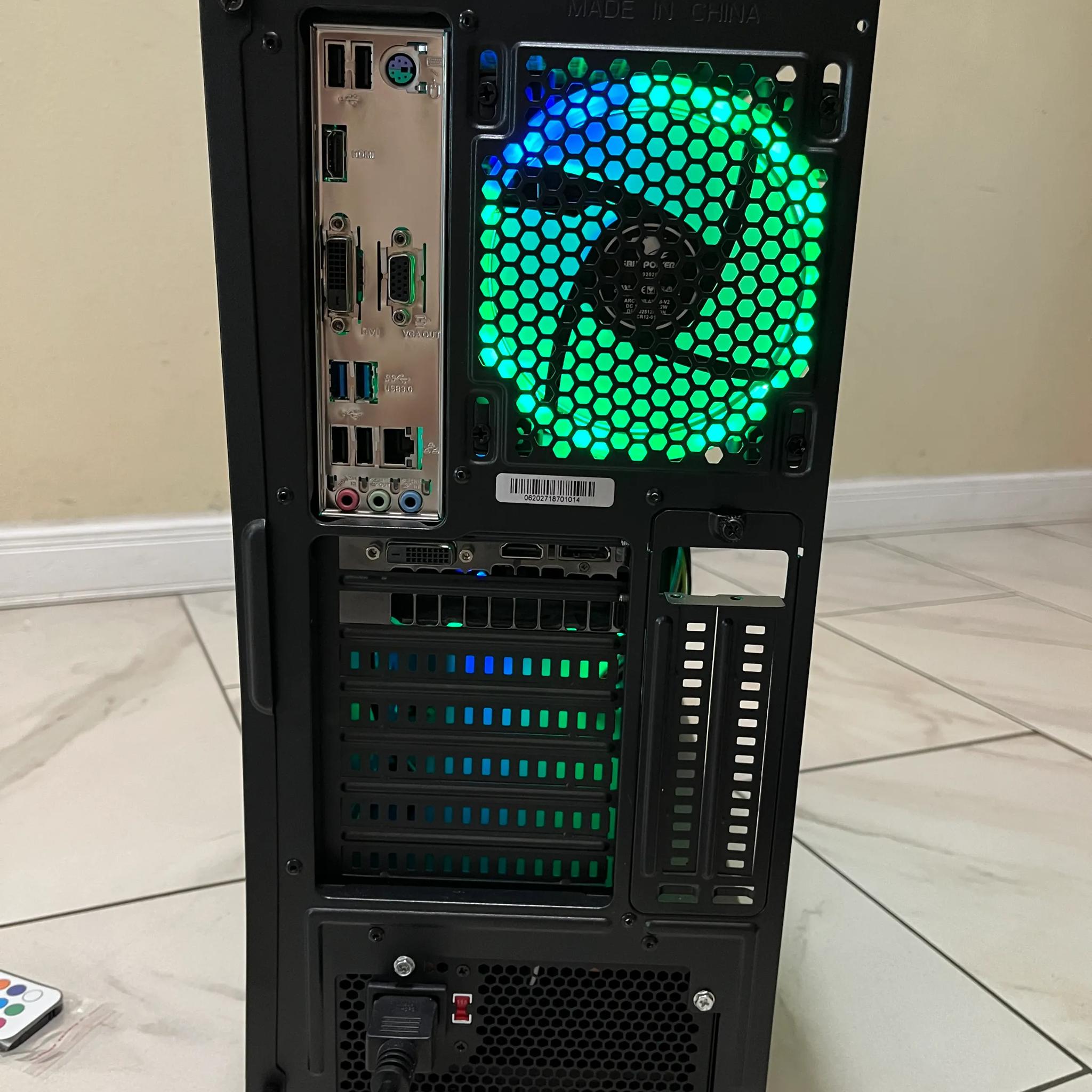 🎮 Entry-Level Gaming PC – RGB Case w/ Remote | Intel i5 + GTX 1050 Ti + SSD + HDD + 12GB RAM 💡