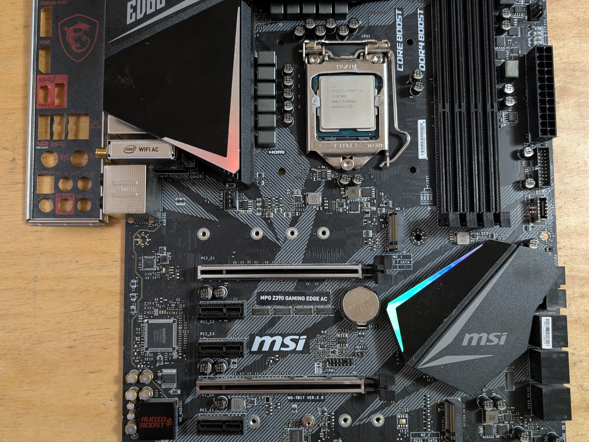 *READ* MSI Z390 Gaming Edge AC + Core i7 9700K