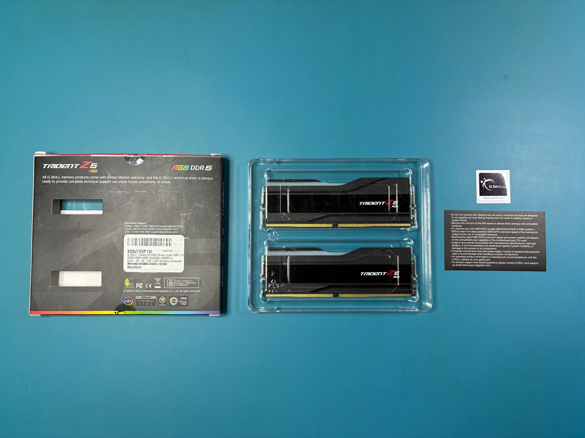 G.SKILL Trident Z5 RGB DDR5 64GB kit (Memory)