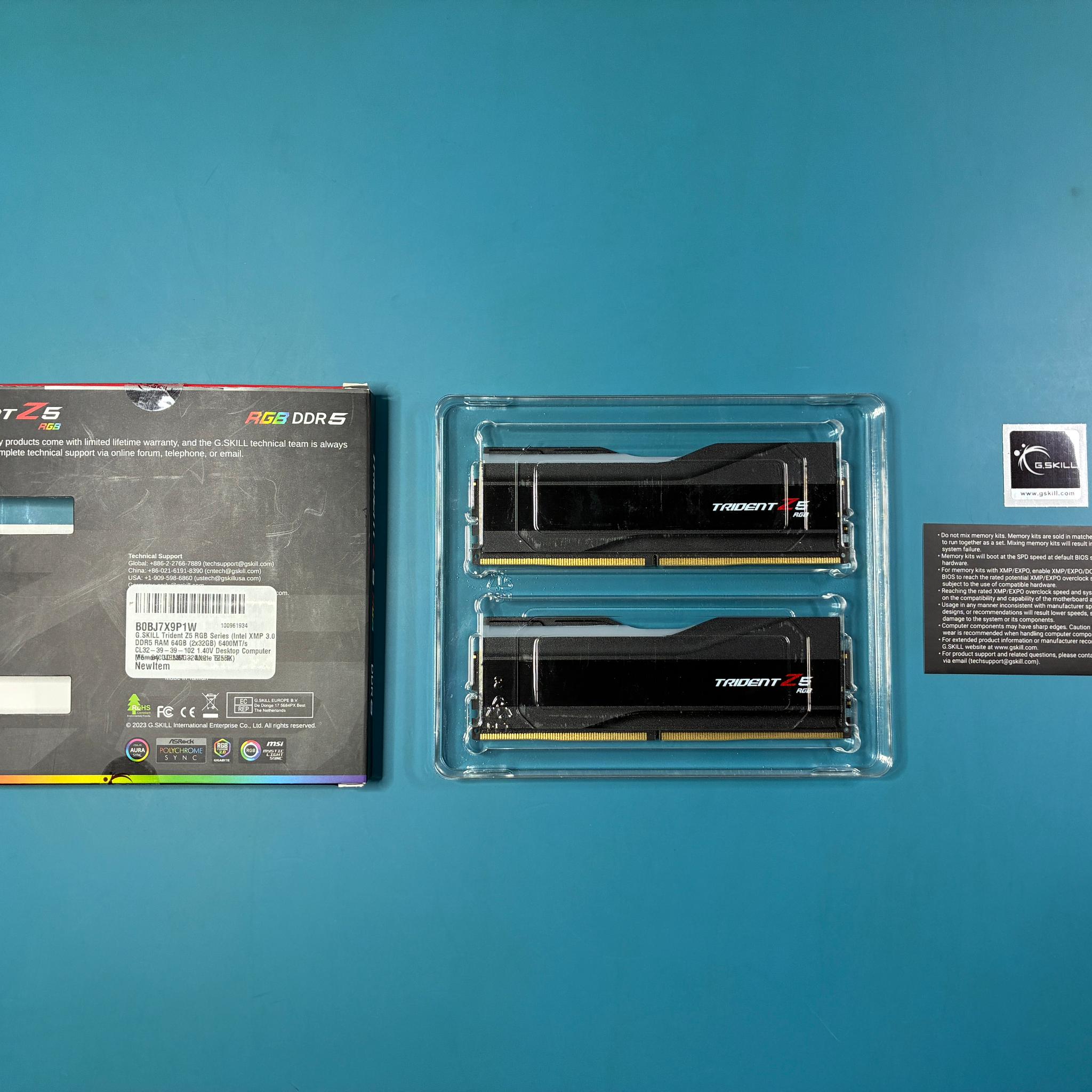 G.SKILL Trident Z5 RGB DDR5 64GB kit (Memory)