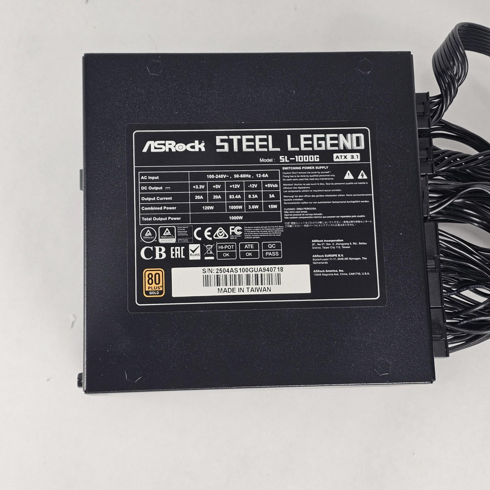 1000 Watt PSU ASRock Steel Legend SL-1000G Power Supply