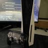 PS5 disc version with black controller