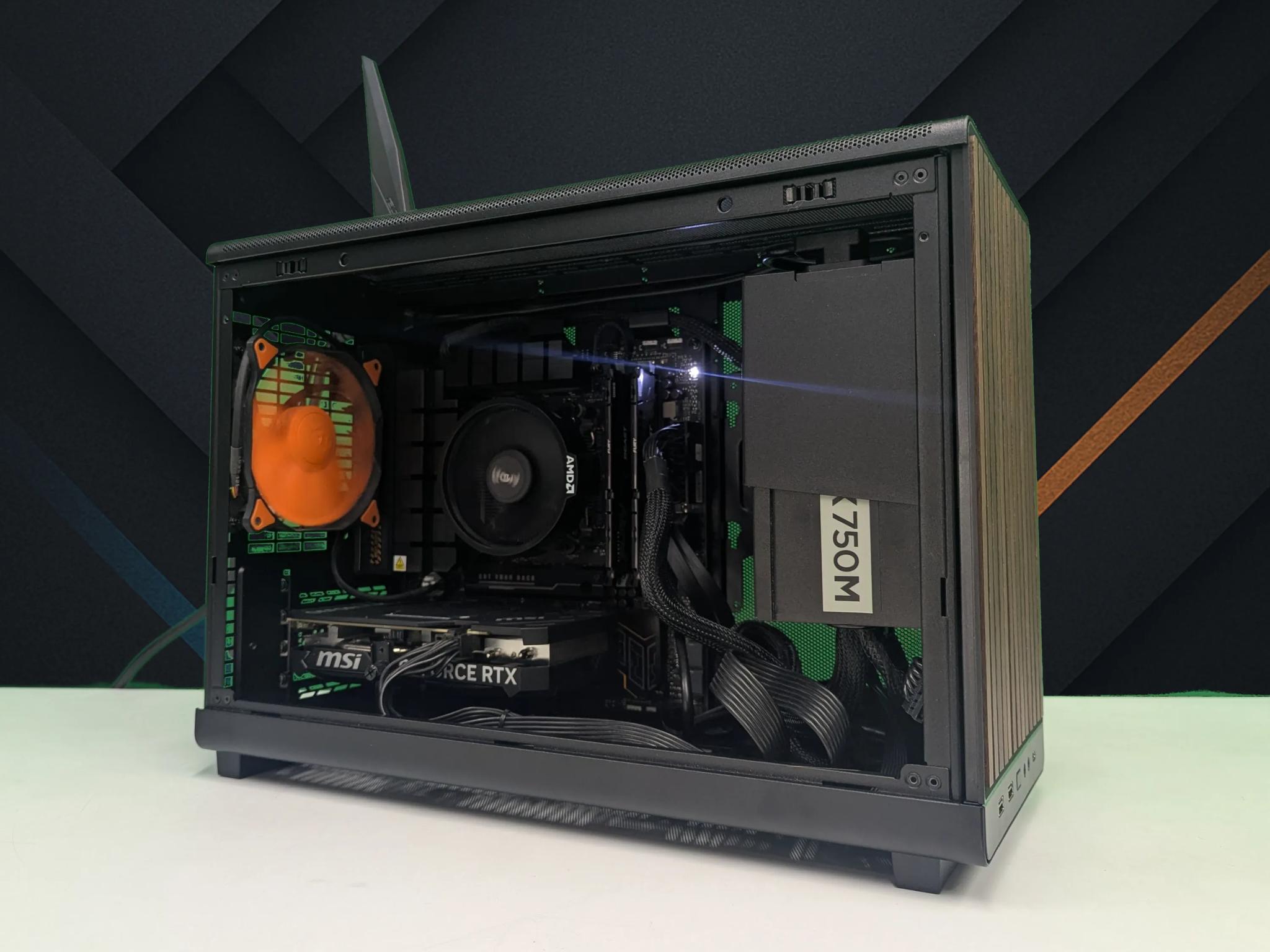 🌳 Mahogany | 🔹 RTX 4060 Ti 8GB | 🔹 AMD 8400F | Clean Wood Build | 16GB DDR5 | 1TB NVMe
