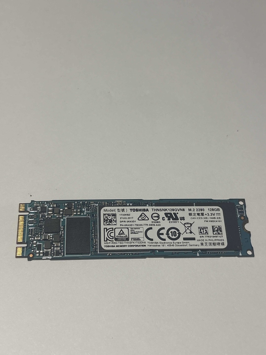 Toshiba 128GB M.2 SATA SSD Tested Working 64% Health | Jawa