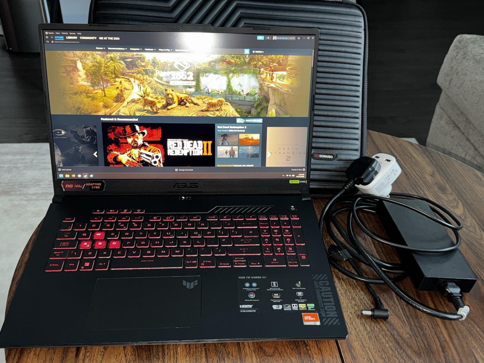 ASUS TUF Gaming A17 FA707XI Ryzen 9 RTX 4070 16GB DDR5 1TB SSD LAPTOP W/ CASE