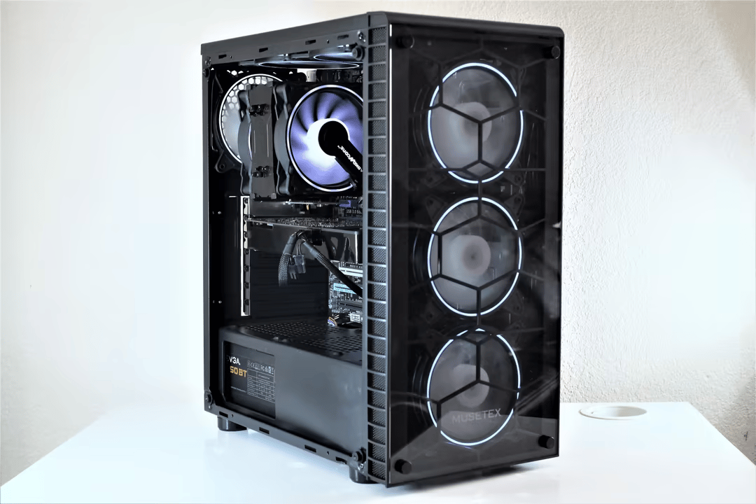 BLUE BUDGET RGB GAMING PC | Intel Core I5-3570K | PNY GeForce GTX 670 | Corsair XMS3 16gb 