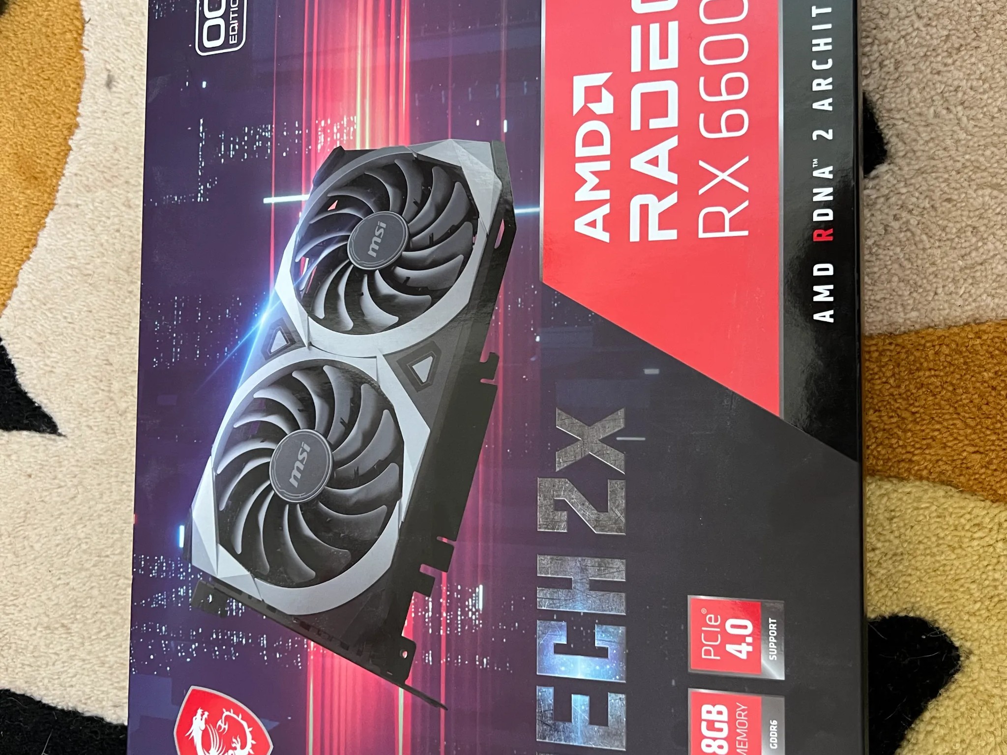 MSI Radeon RX 6600 XT MECH 2X OC 8GB GDDR6 Graphics Card