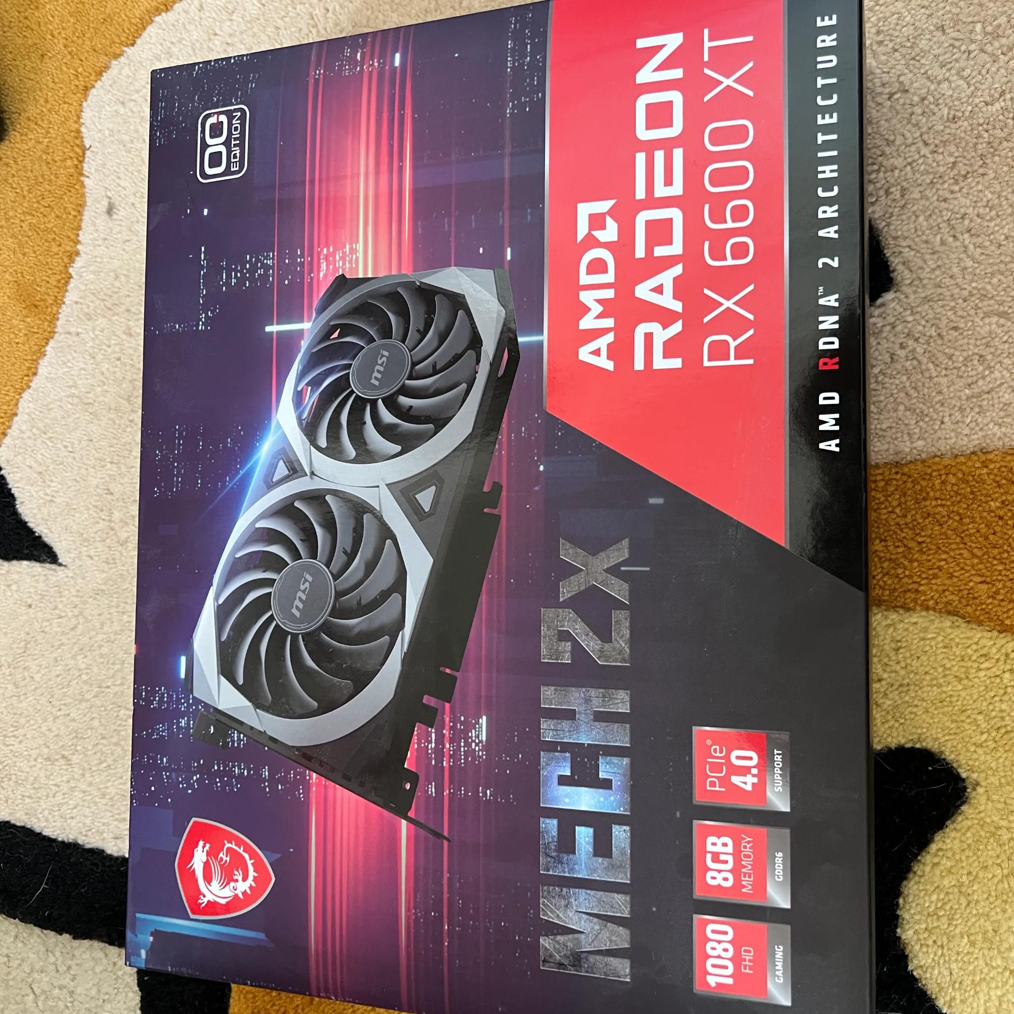 MSI Radeon RX 6600 XT MECH 2X OC 8GB GDDR6 Graphics Card