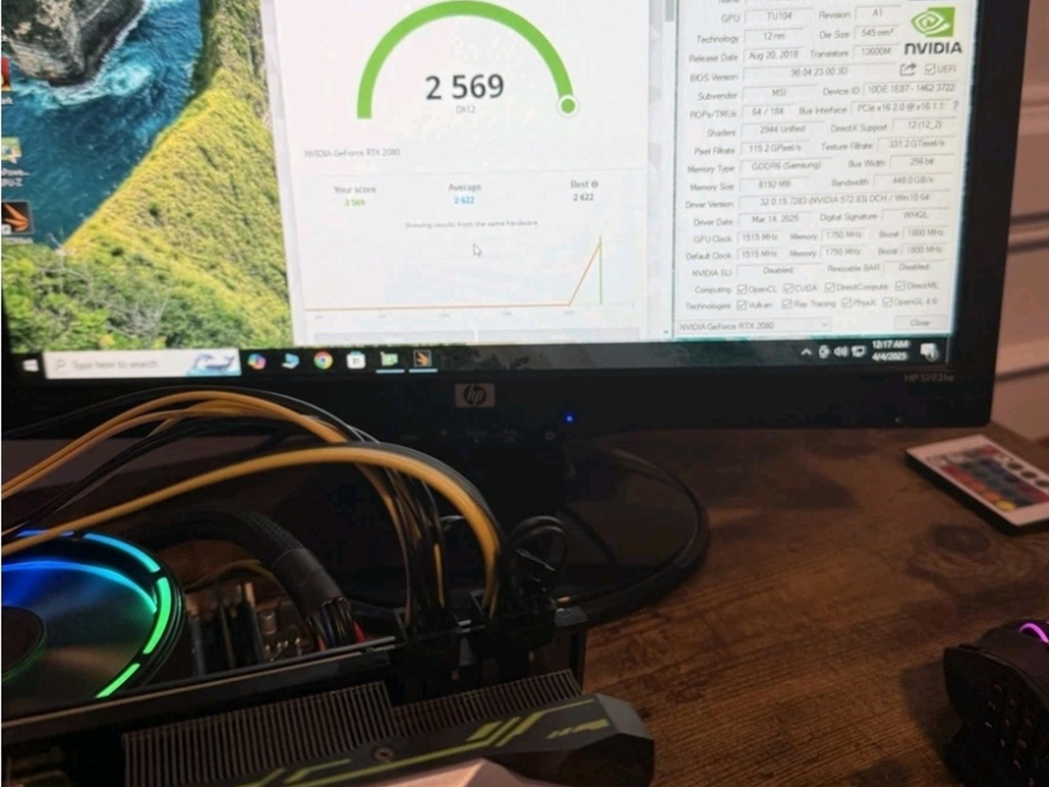 MSI GeForce RTX 2080 8GB GDDR6 Graphics Card G2080V8