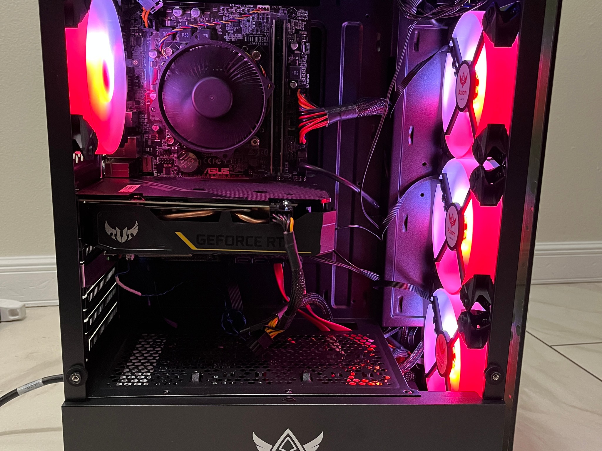 NVIDIA RTX 2060, Intel i5-6600, 12GB RAM, 870 GB Storage, RGB Gaming PC w/ RGB Remote & Wi-Fi