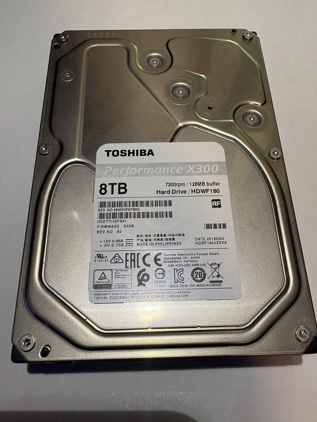 外付けハードディスク・ドライブ TOSHIBA X300 6TB HDD Performance