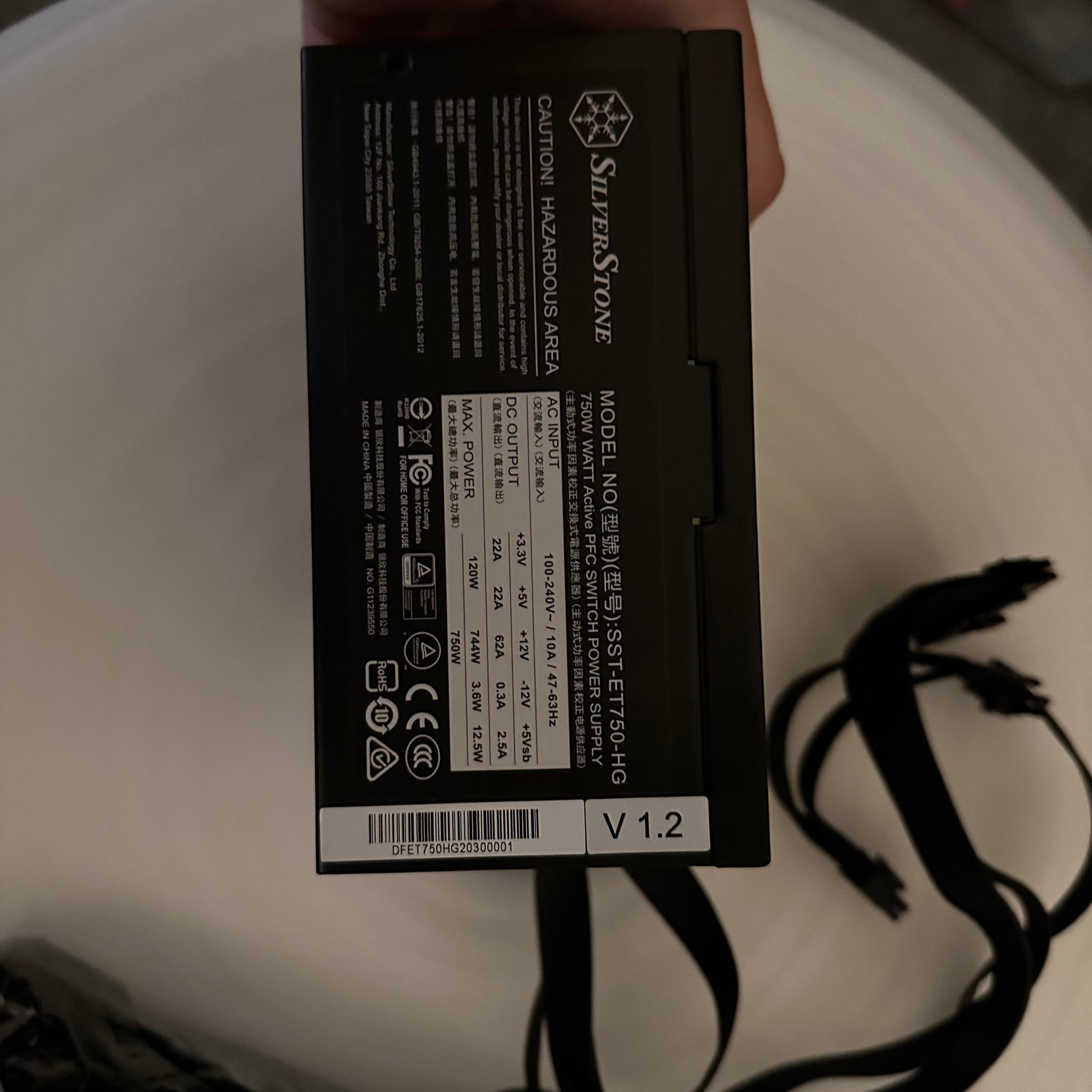 Silverstone ET750-HG, 750w Gold PSU Semi Modular
