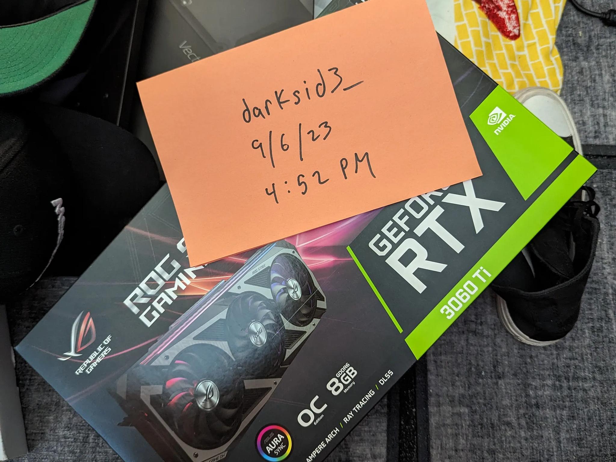BNIB ASUS ROG Strix GeForce RTX 3060 Ti V2 OC Edition 8GB (ROG-STRIX-RTX3060TI-O8G-V2-GAMING)