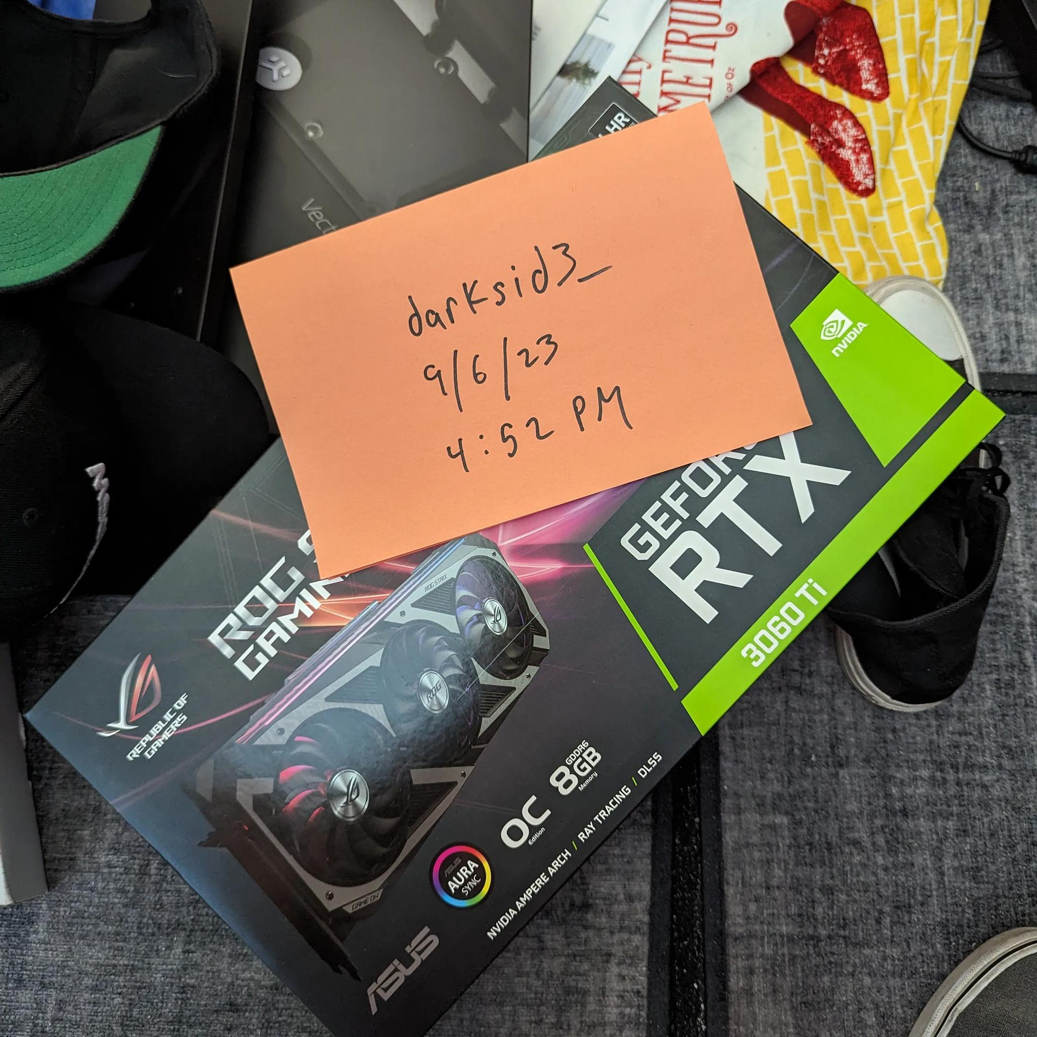 BNIB ASUS ROG Strix GeForce RTX 3060 Ti V2 OC Edition 8GB (ROG-STRIX-RTX3060TI-O8G-V2-GAMING)