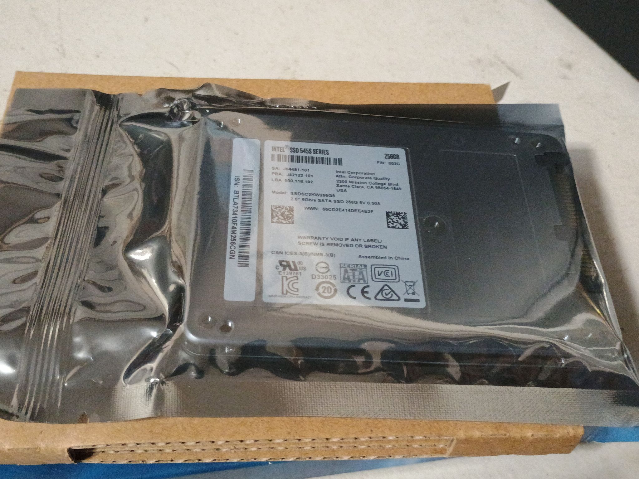 *NEW SSD* Intel 545s 2.5" Sata 256GB