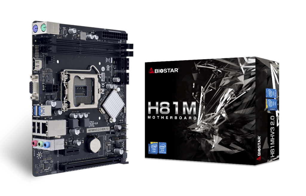 Biostar H81MHV3 2.0 Intel H81 LGA 1150 MicroATX Desktop Motherboard