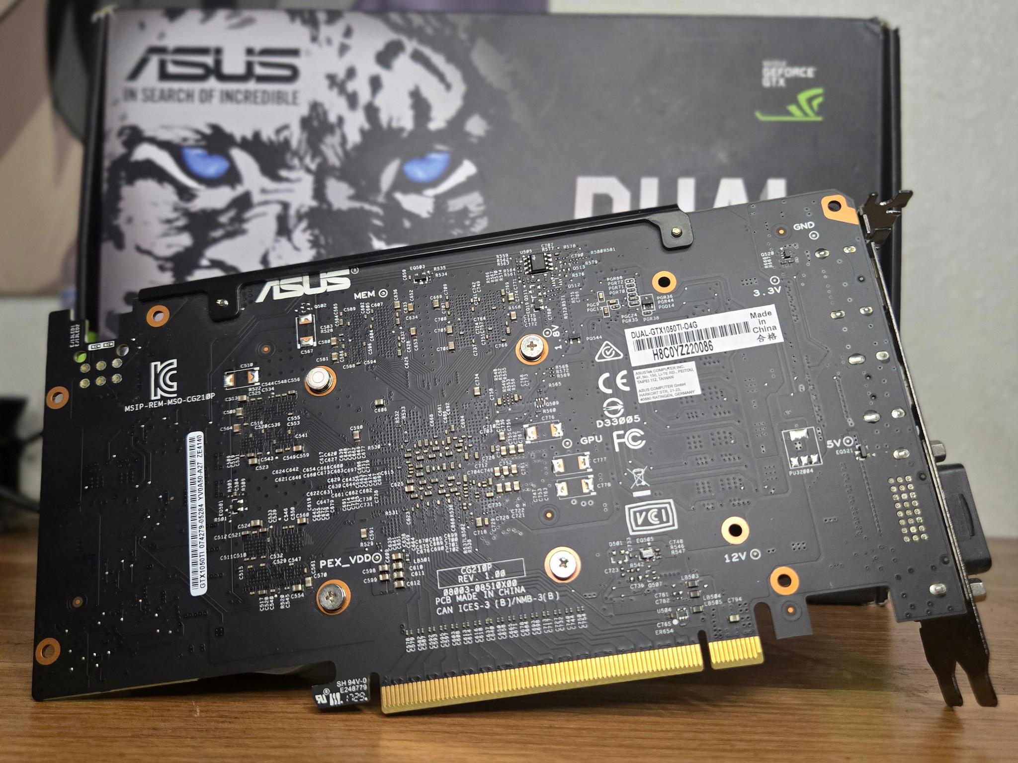 Asus DUAL-GTX1050TI-O4G