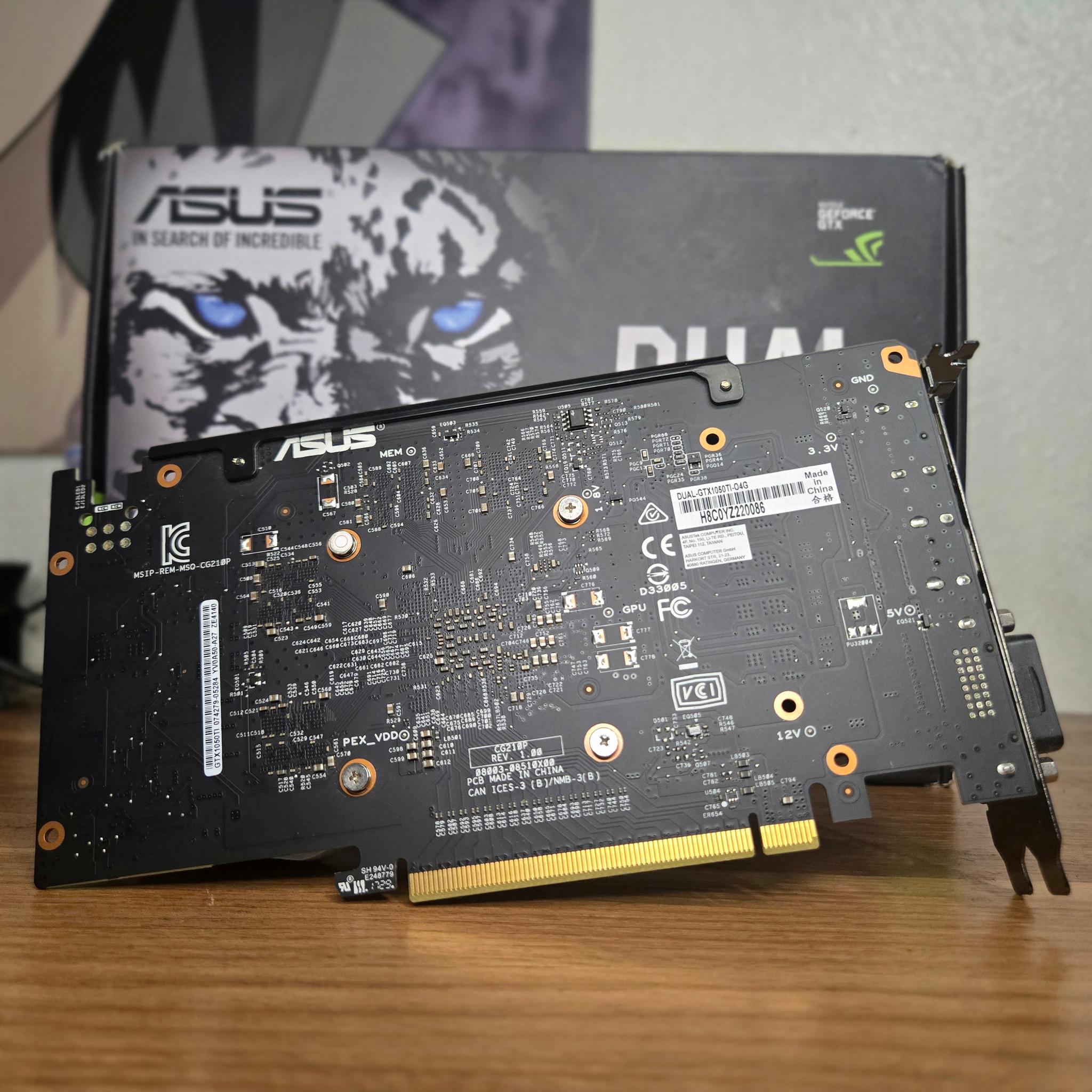 Asus DUAL-GTX1050TI-O4G