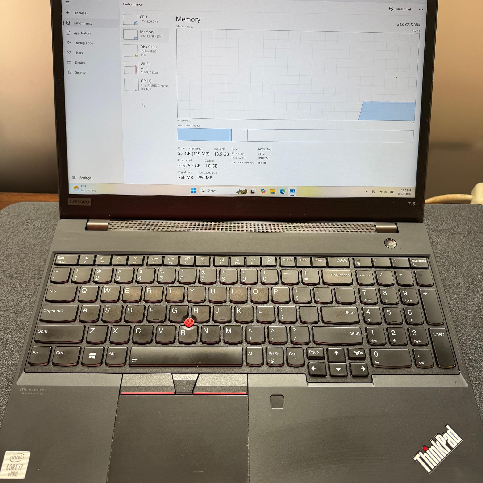 Lenovo ThinkPad T15 Gen 1 – 15.6” Business Laptop
