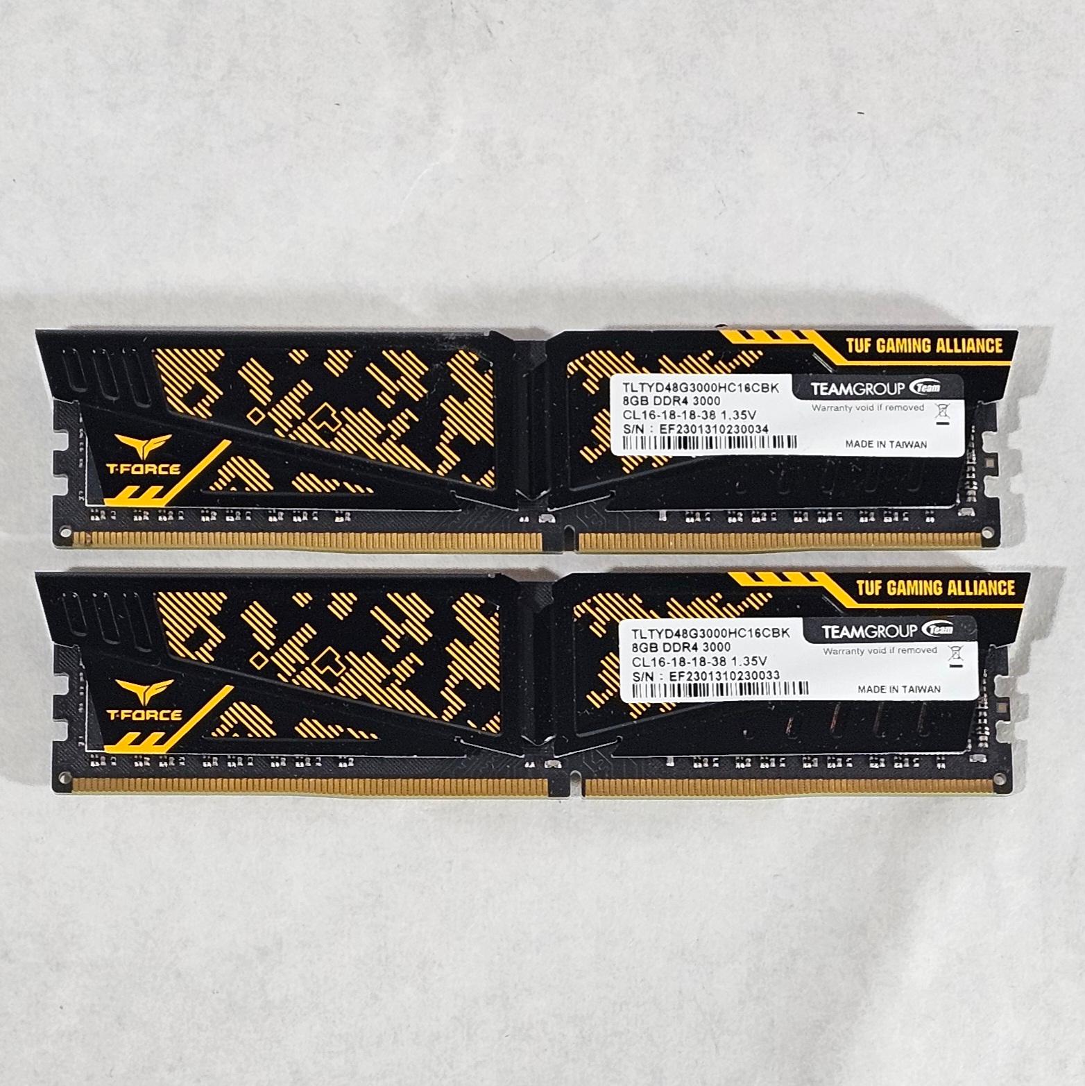 16GB DDR4 (2x8GB)-293 CL16 3000MHz T-FORCE TUF GAMING