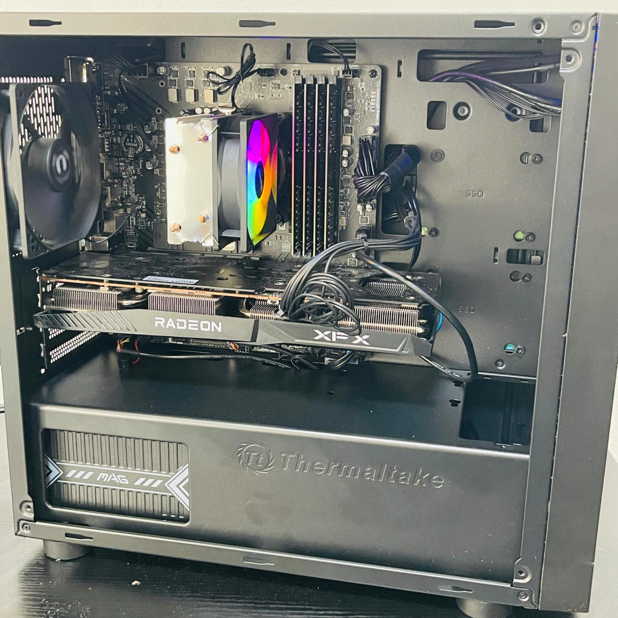 Budget Gaming Desktop PC intel i3 12100F RX 6700 10GB DDR4 RAM 64GB 256GB NVME M.2 SSD 1.5 TB HDD