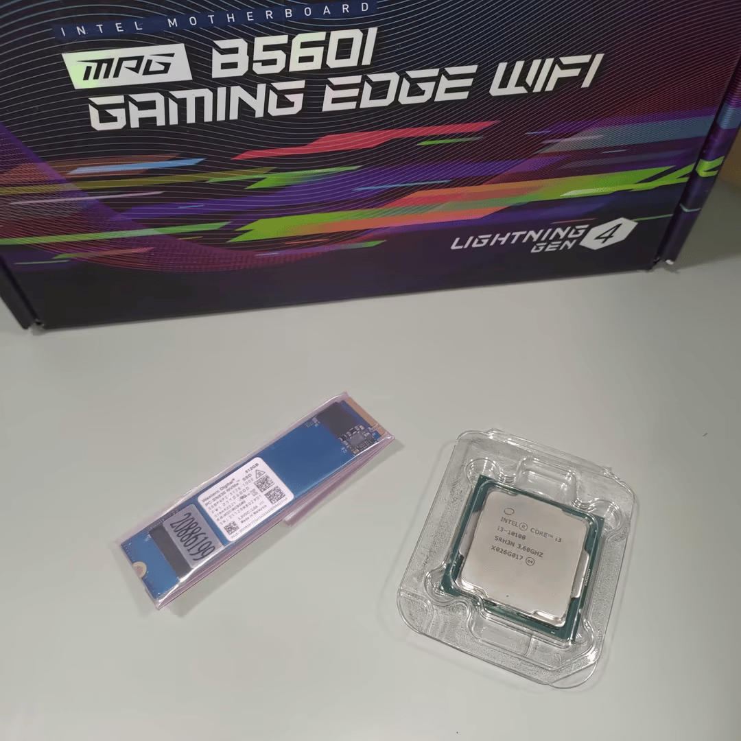 ITX combo (Intel core i3 10100, Msi b560i gaming edge wifi itx Mobo, 512gb wd sn530 nvme)