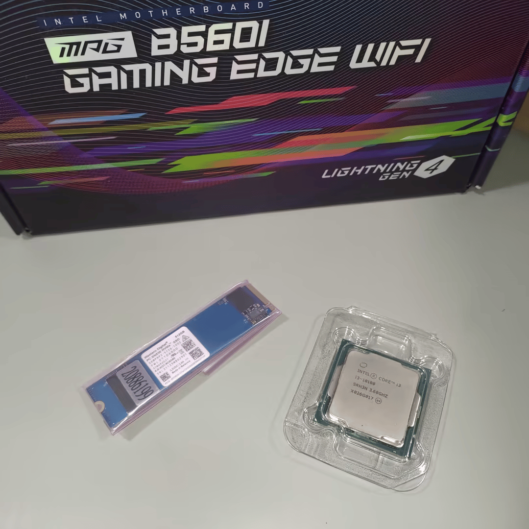 ITX combo (Intel core i3 10100, Msi b560i gaming edge wifi itx Mobo, 512gb wd sn530 nvme)