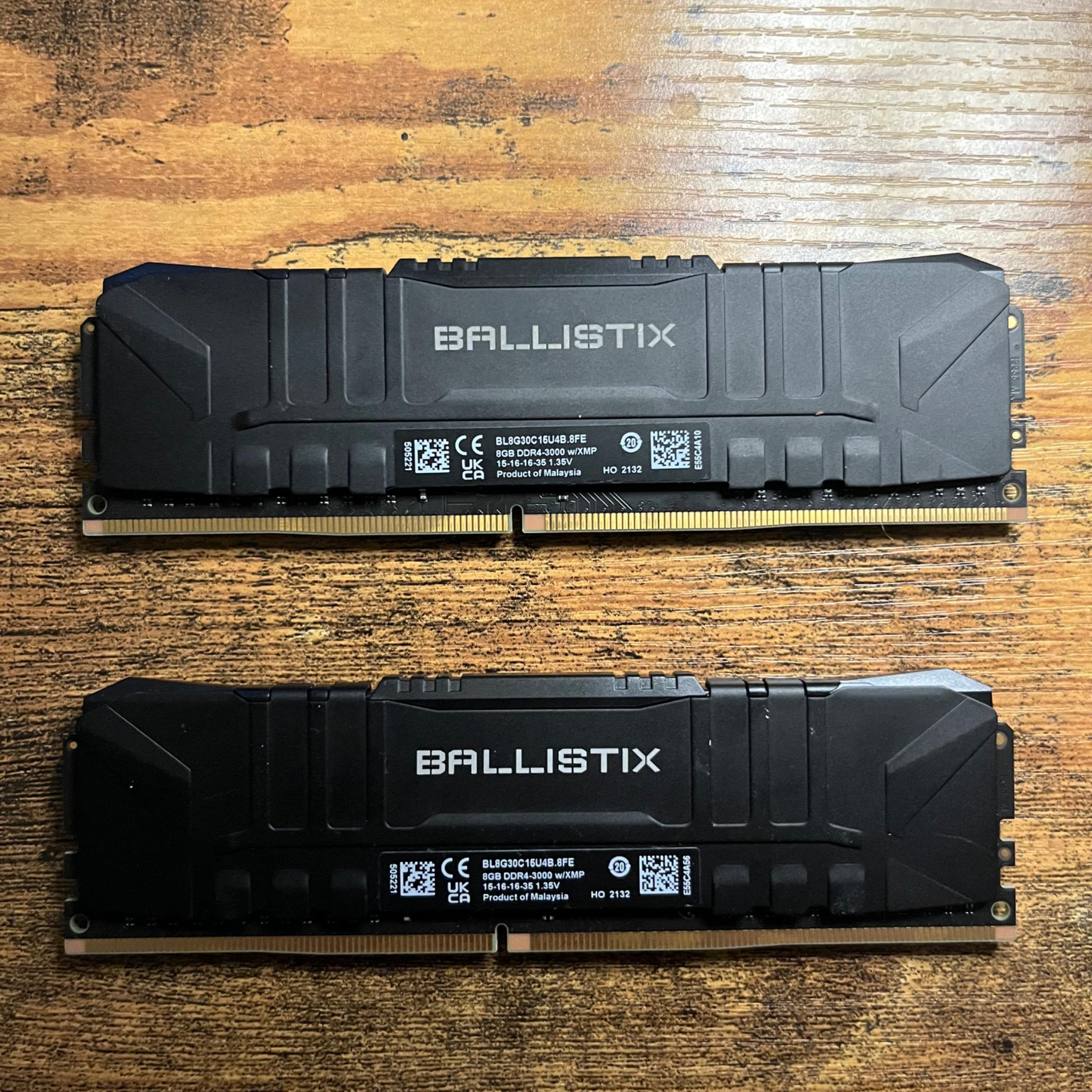 Crucial Ballistix DDR4 16GB (2x8GB) 3000MHz CL15