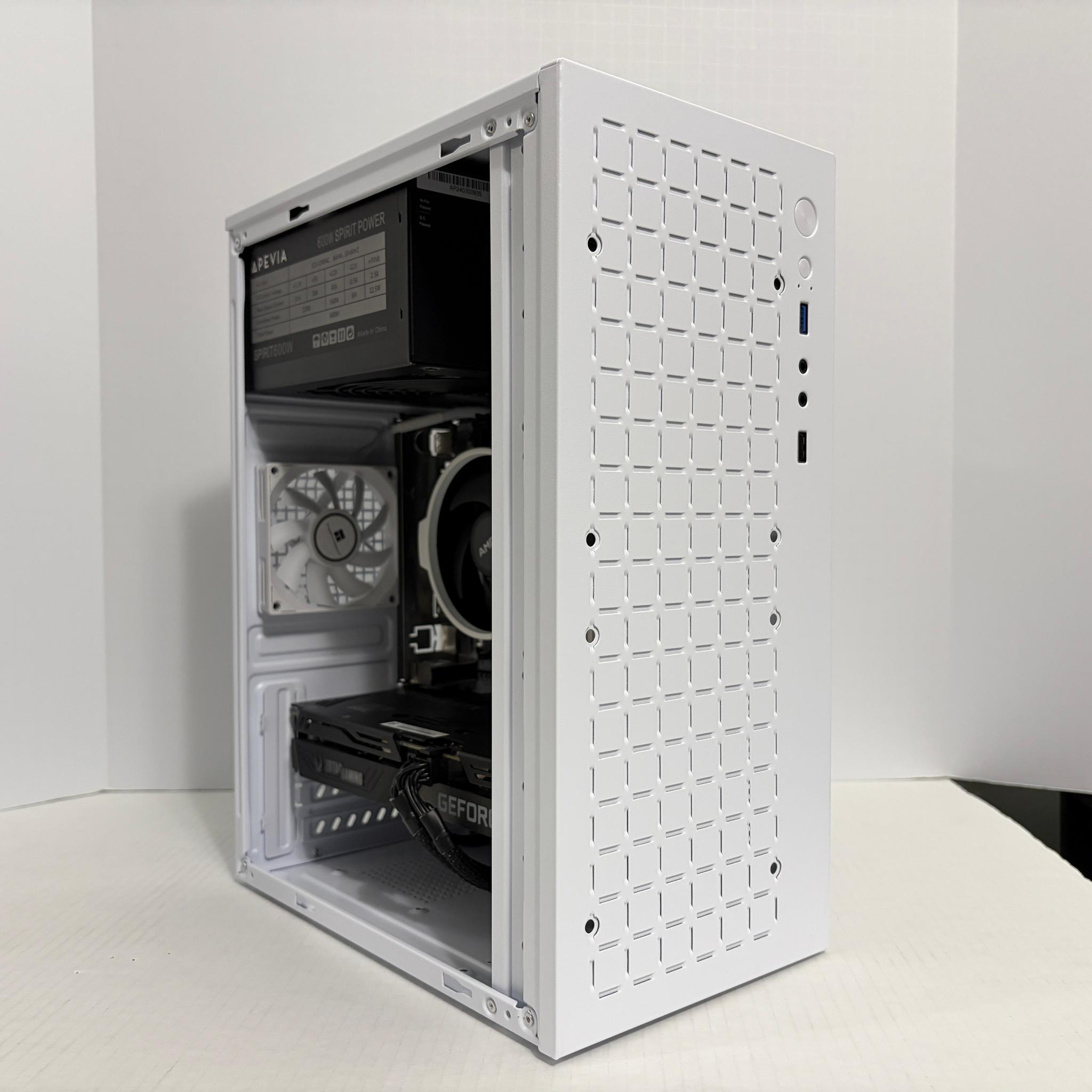 White Gaming PC – RTX 3060 Ti | Ryzen 5 | 1TB NVMe | 1080p Beast🔥🔥
