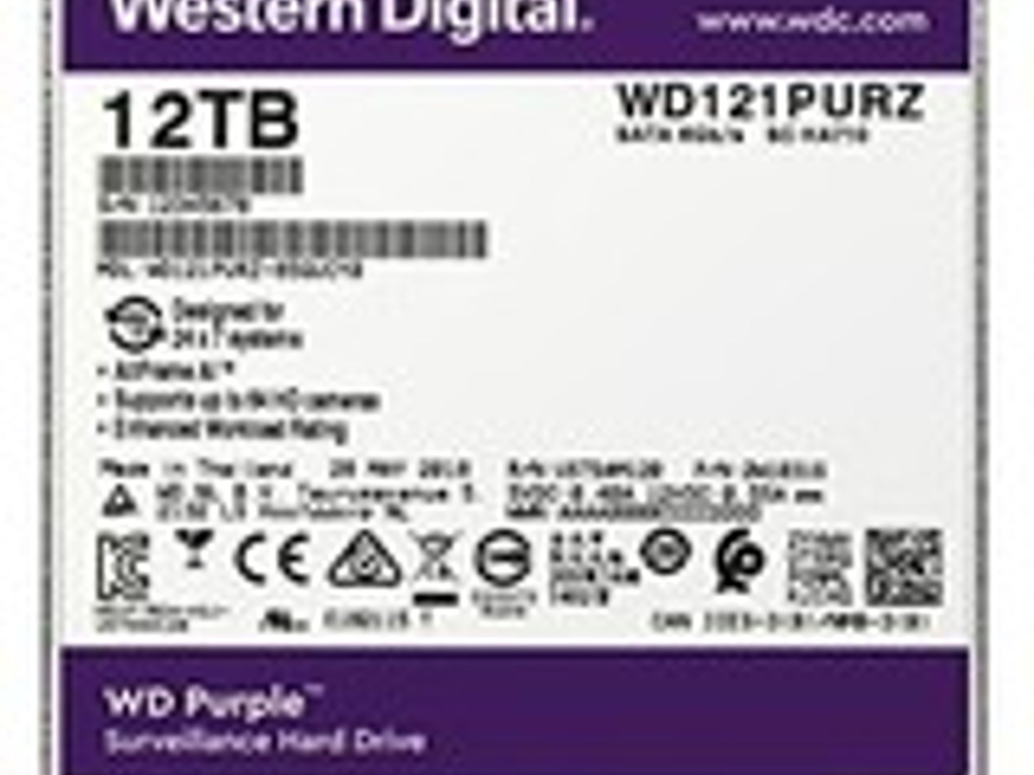 WD121PURZ - Western Digital 12TB WD Purple
