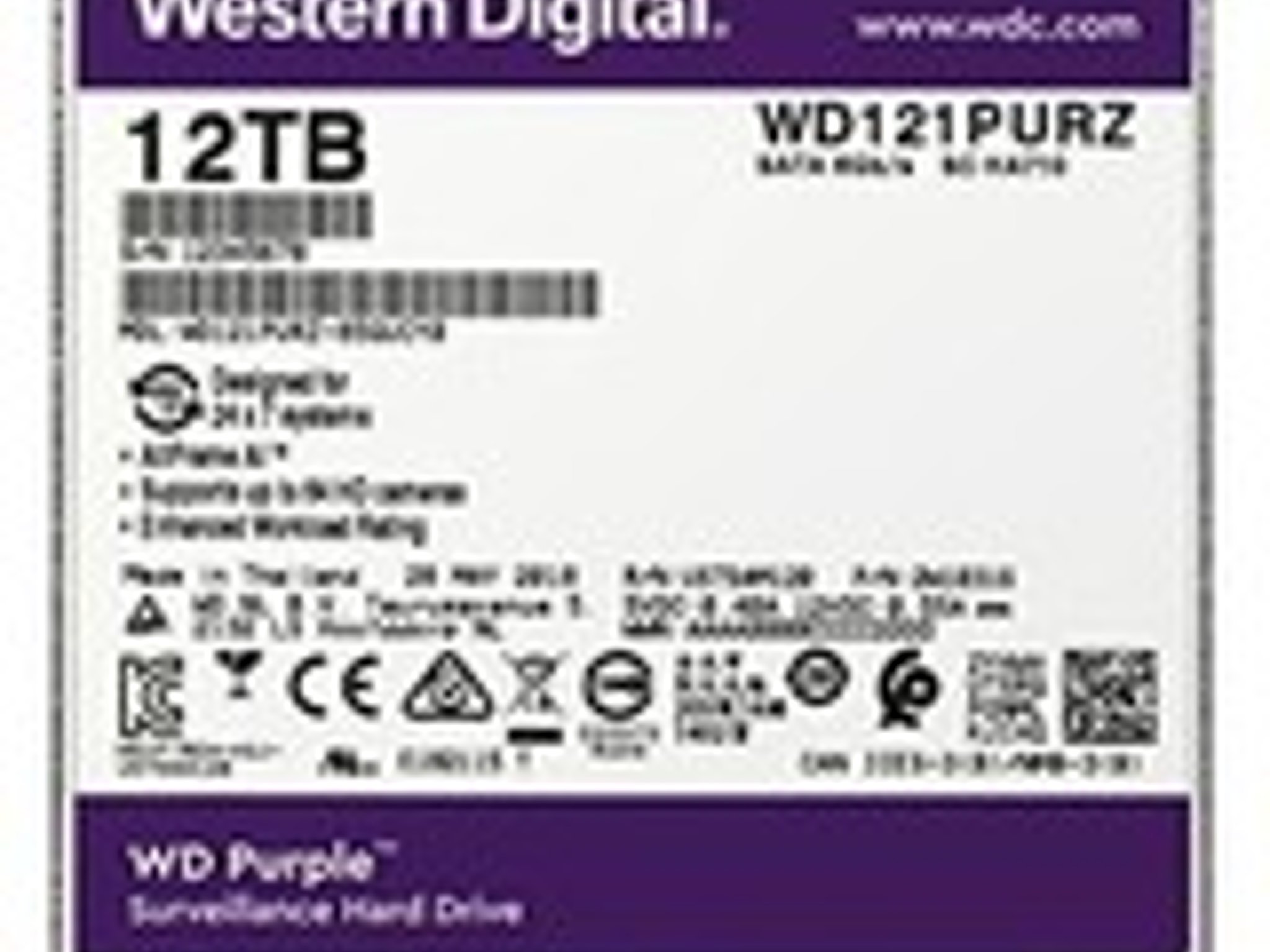 WD121PURZ - Western Digital 12TB WD Purple