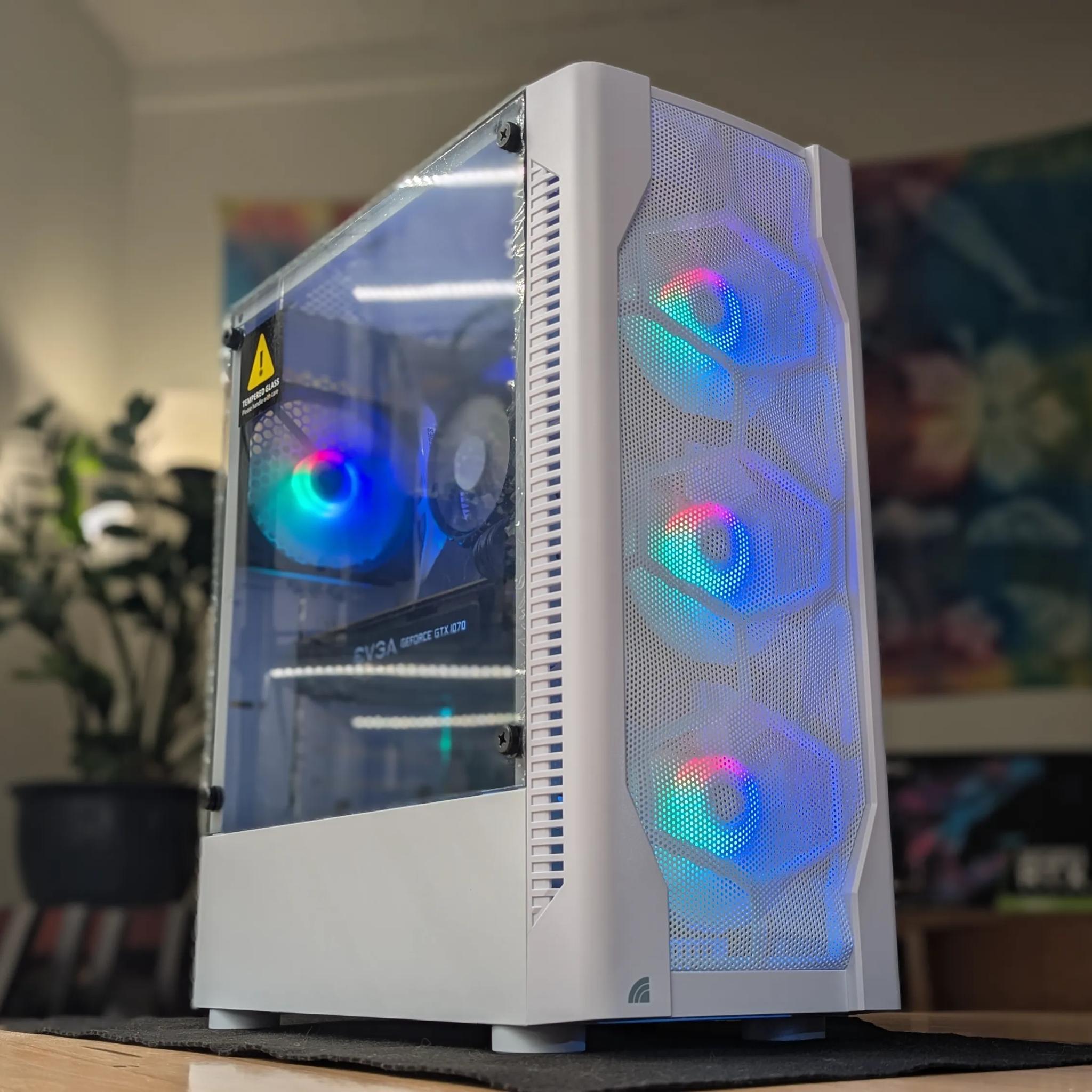 💠 Altair - White Gaming PC | GTX 1070 | i5-7500 | 16GB RAM | 512GB NVMe | WiFi & Windows 10 💠