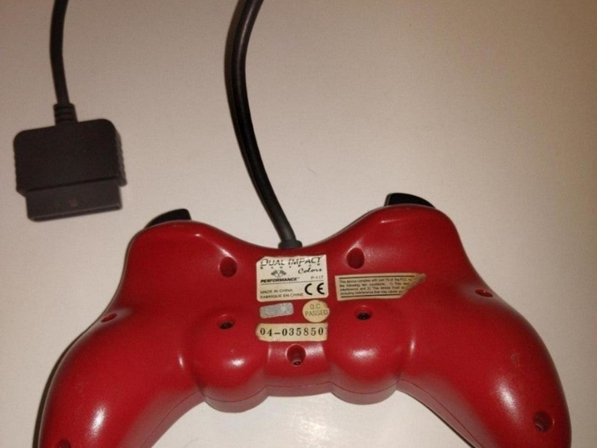 Sony PlayStation PS1 PS2 Red Dual Shock Analog Controller Video Game Gaming