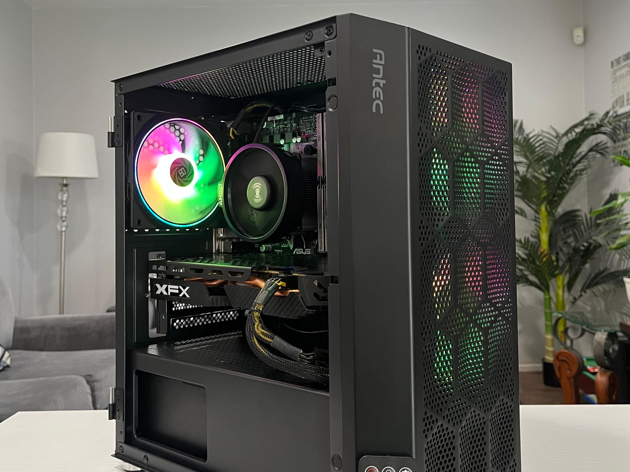 RX 580 8GB, Ryzen 7 1700X, 16GB RAM | Black RGB Gaming Computer/Pc