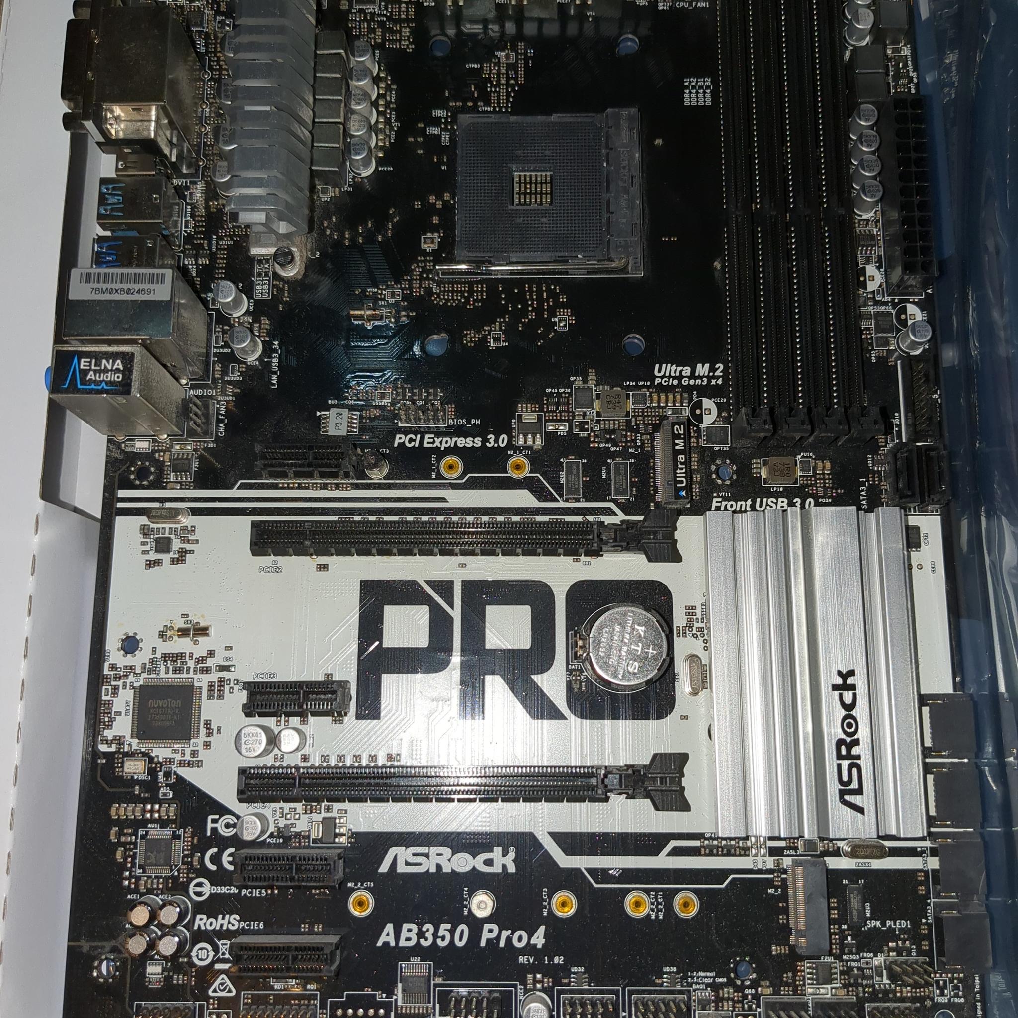 ASRock AB350 Pro4 Am4 Motherboard