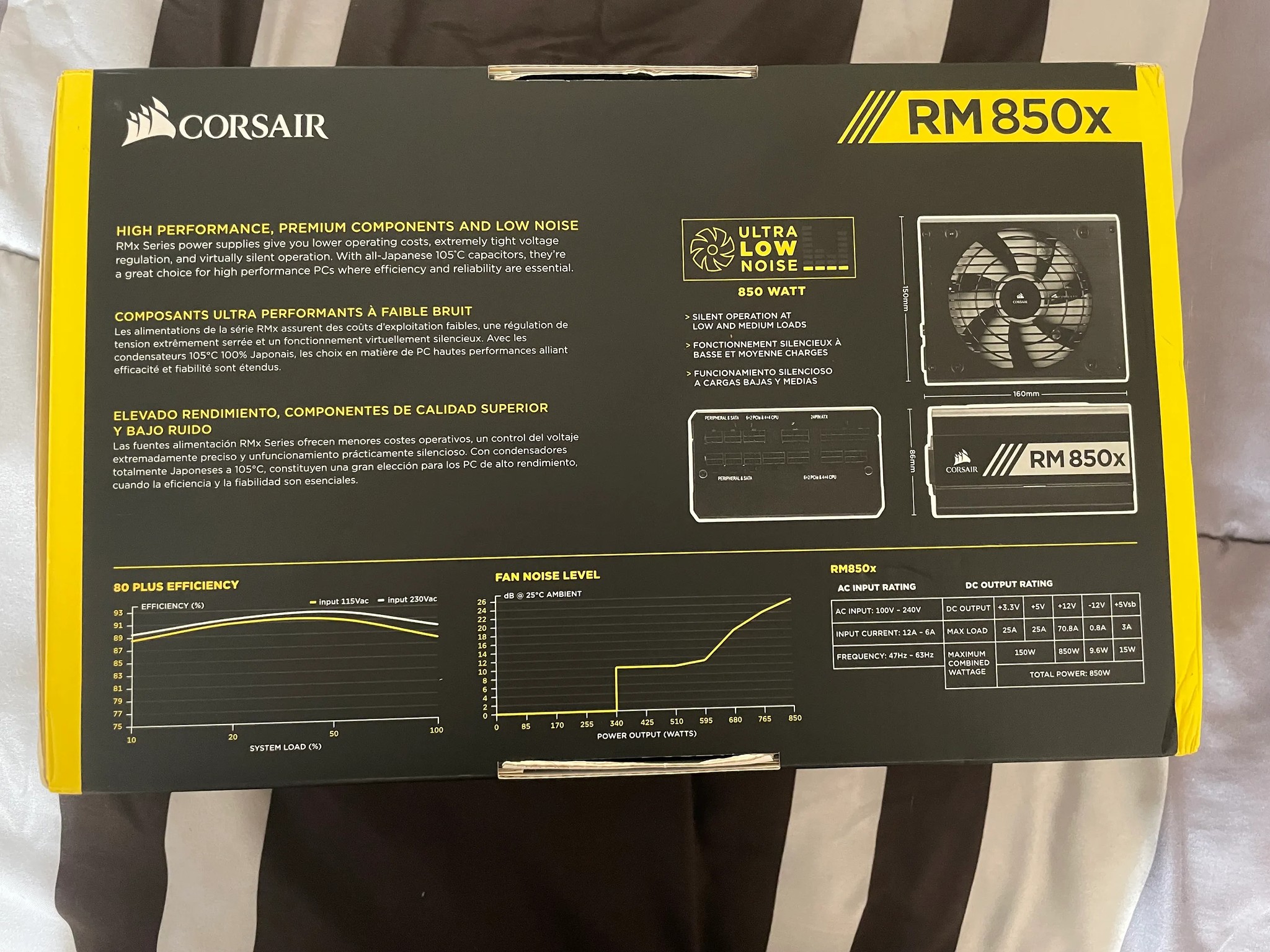 Corsair RMX Series, RM850x, 850 Watt, 80+ Gold Certified, Fully Modular
