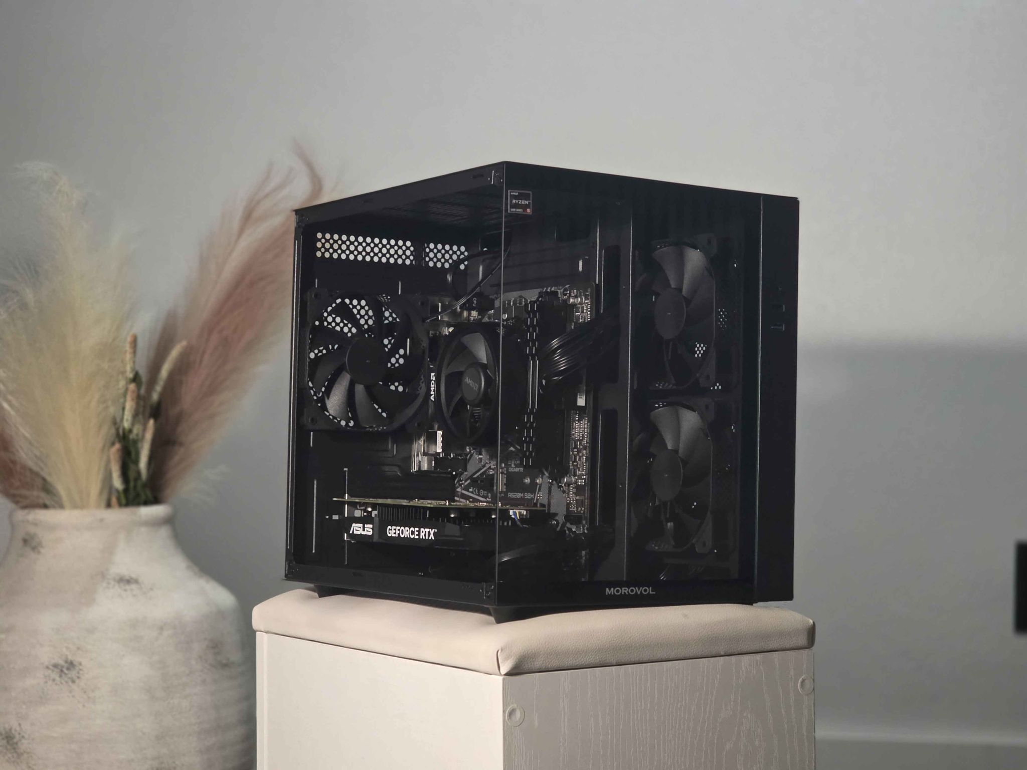 All-Black Gaming PC – Ryzen 5 5500 + RTX 3050 | 16GB RAM | 1TB Storage | Windows 11