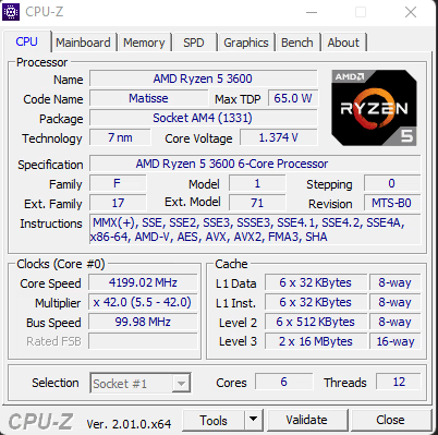 AMD Ryzen 5 3600 w/ MSI GTX 1070
