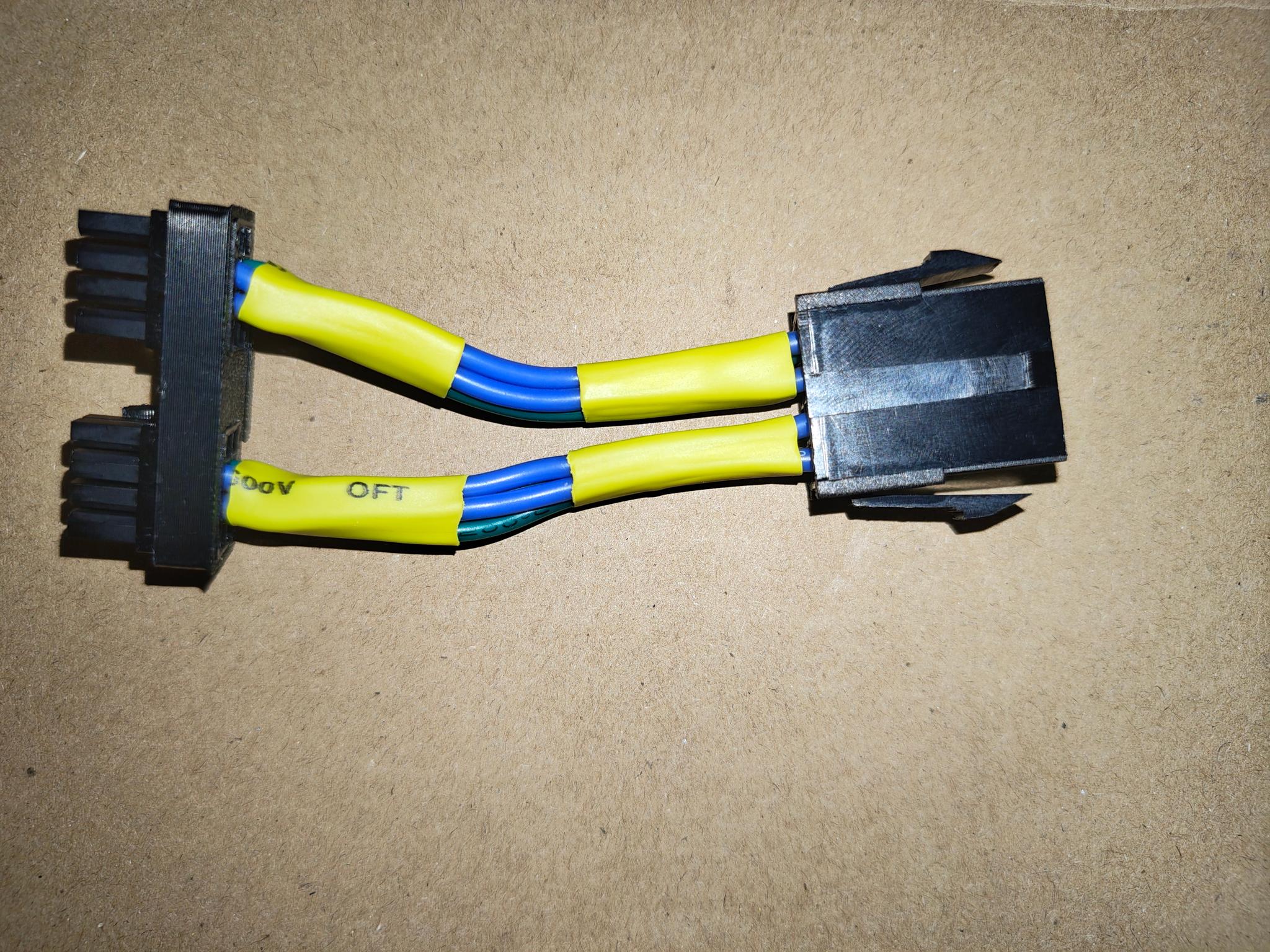 Bc250 power cables CPU 8 pin to dual microfit