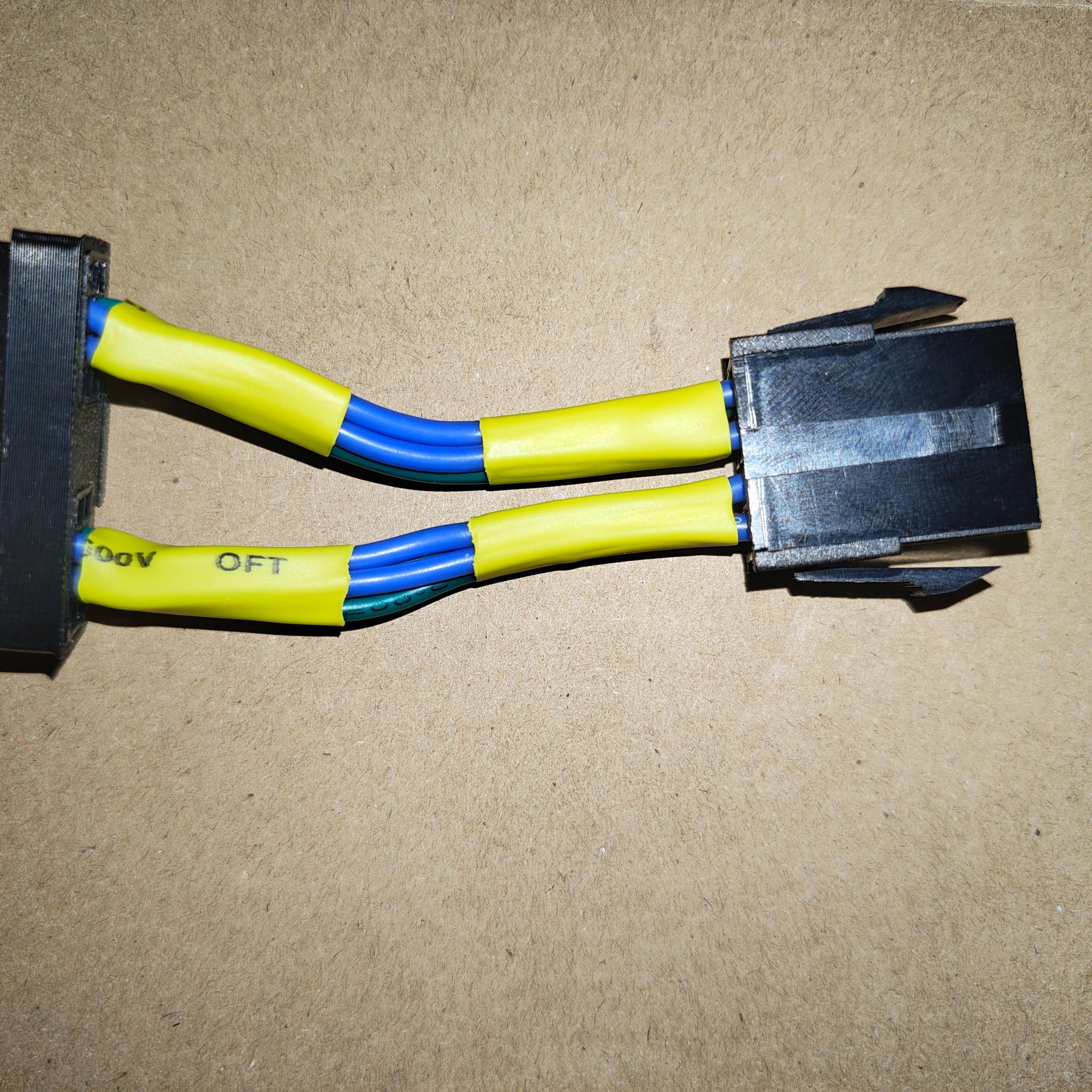 Bc250 power cables CPU 8 pin to dual microfit
