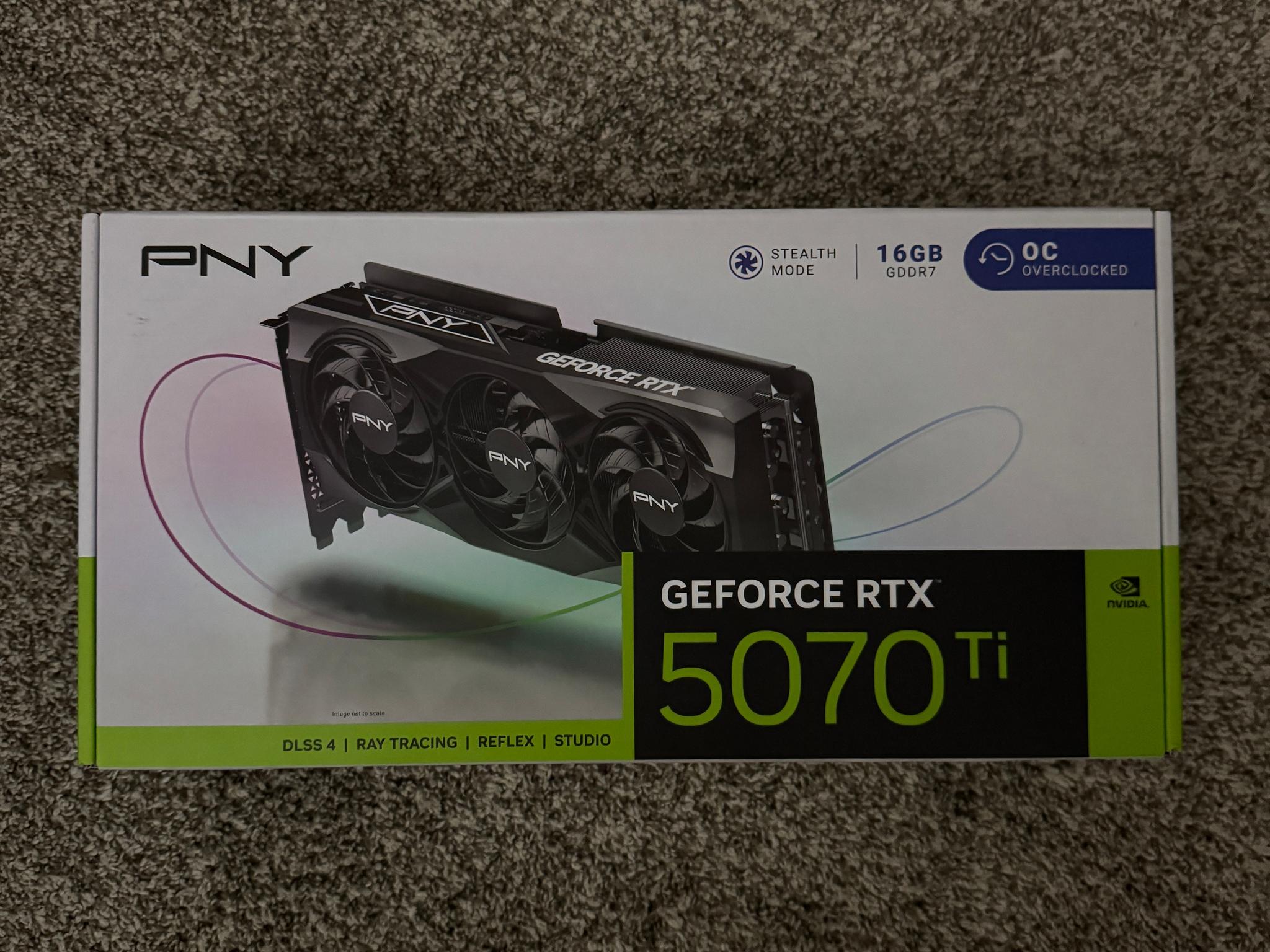 PNY NVIDIA GeForce RTX 5070 Ti OC Triple Fan Graphics Card 16GB GDDR7