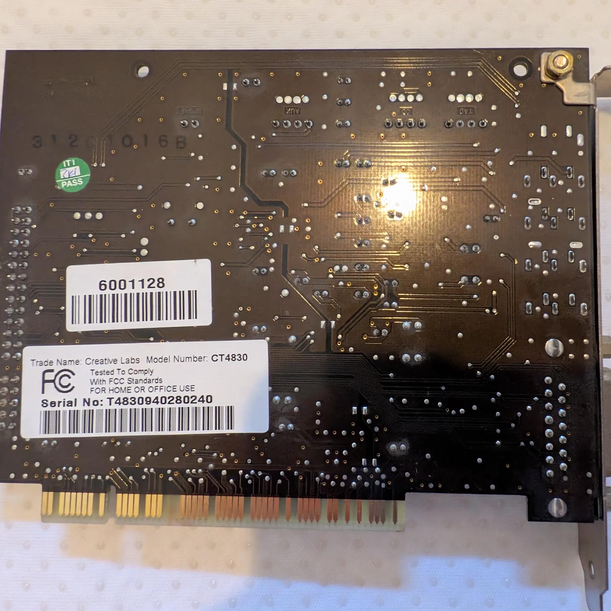 Sound Blaster Live! CT4830 sound card with Live! Drive IR SB0010 front panel